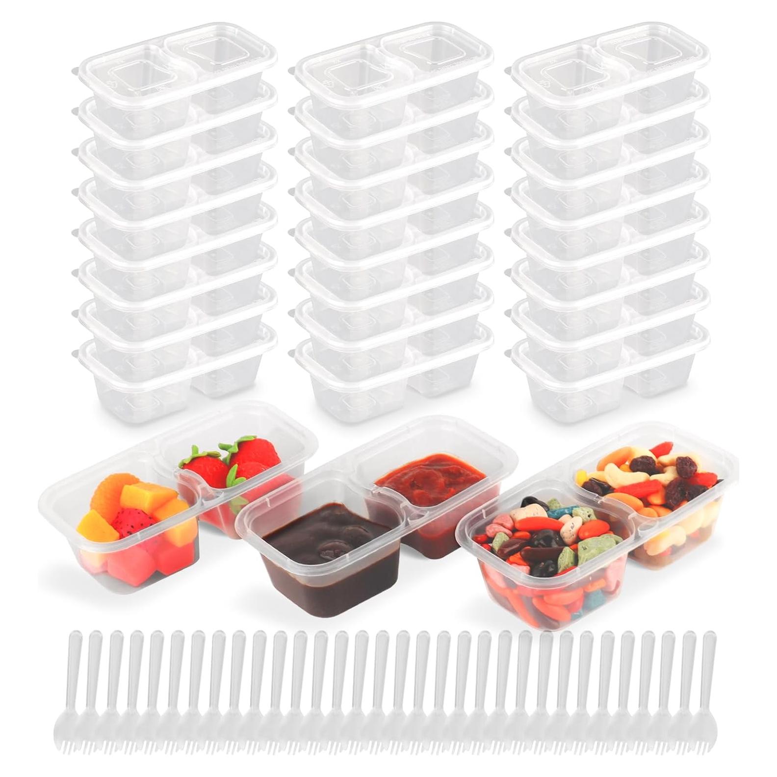 Set de 24 Contenedores de Snack Doble Compartimento CXIIPOL