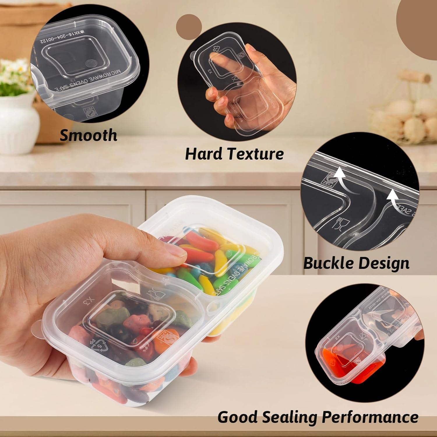 Set de 24 Contenedores de Snack Doble Compartimento CXIIPOL