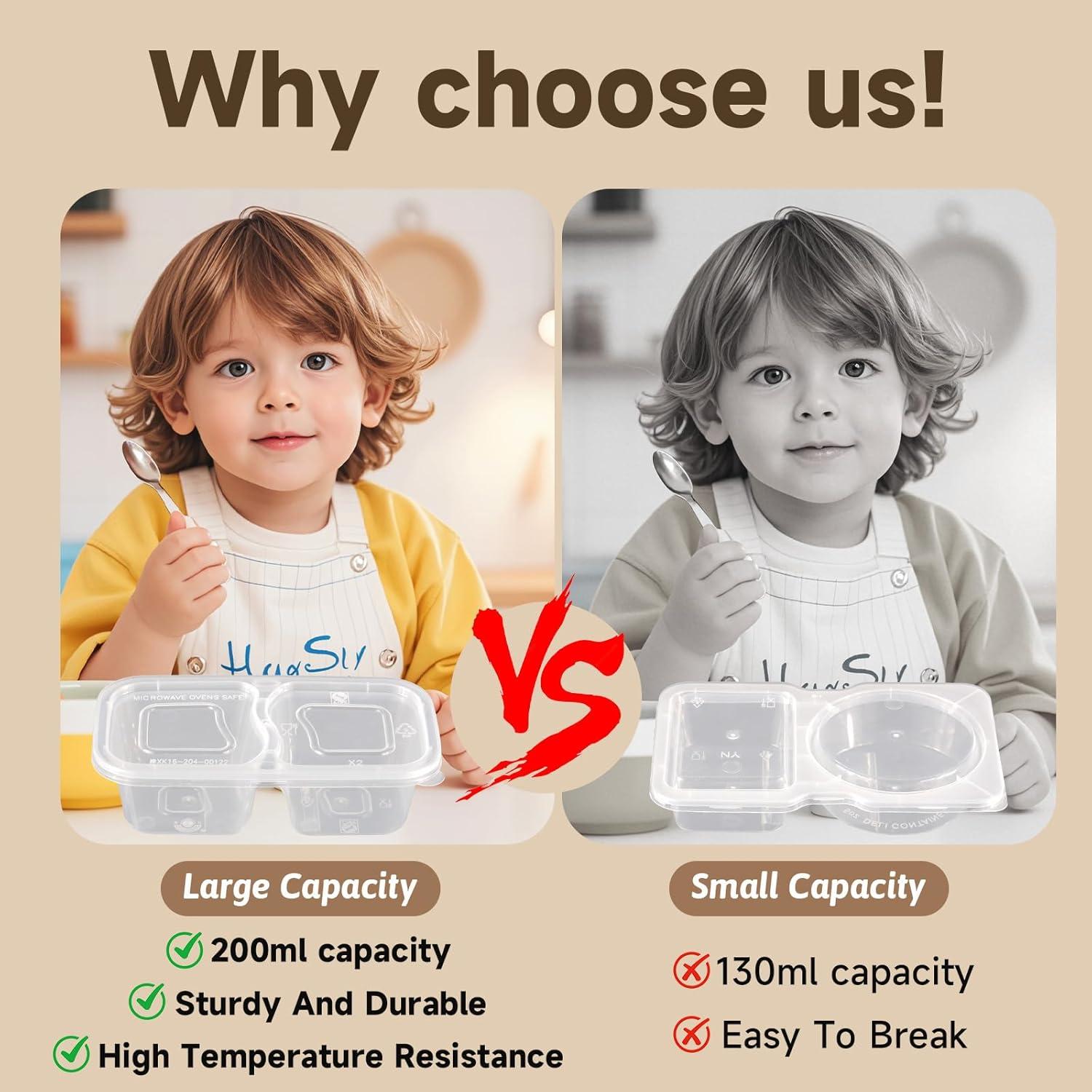 Set de 24 Contenedores de Snack Doble Compartimento CXIIPOL