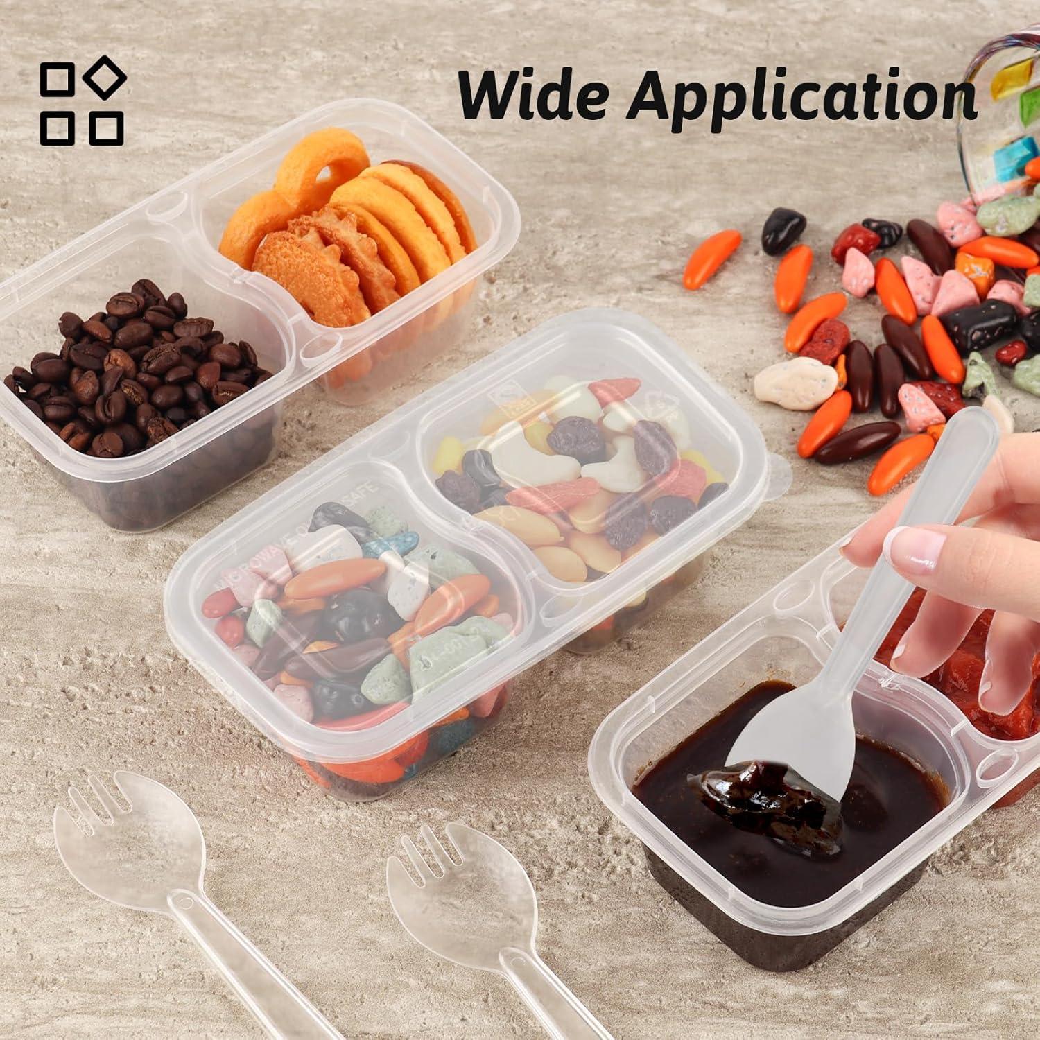 Set de 24 Contenedores de Snack Doble Compartimento CXIIPOL