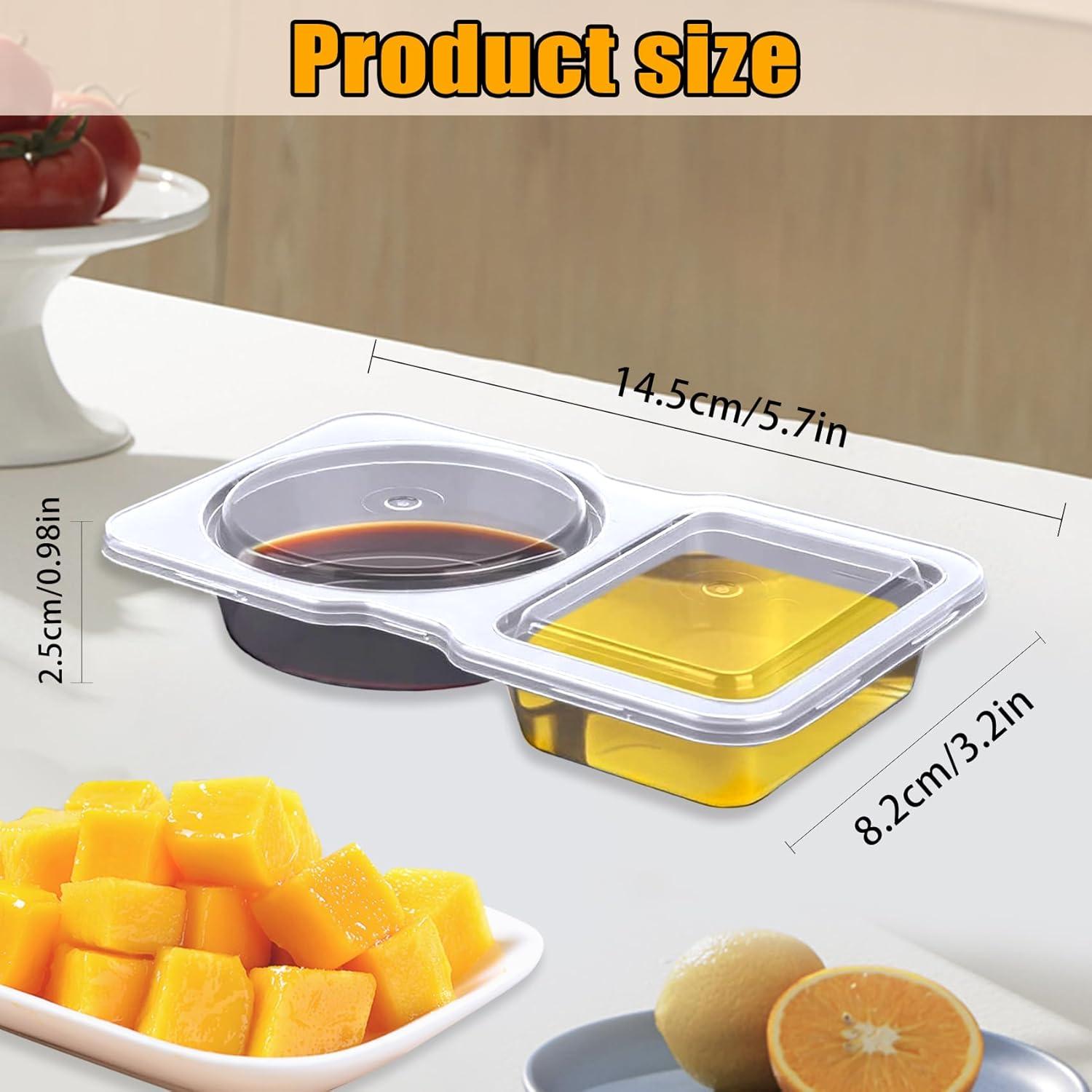 Paquete de 20 Contenedores Reutilizables Prdingfy Doble Compartimento