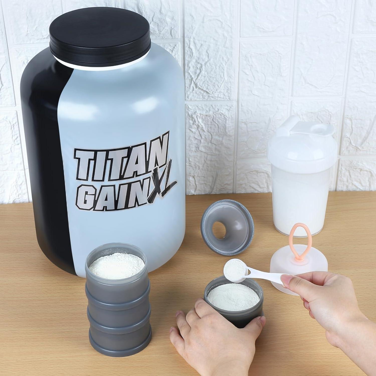 Contenedor de Polvo de Proteína Accmor 2 Pcs 4 Compartimentos