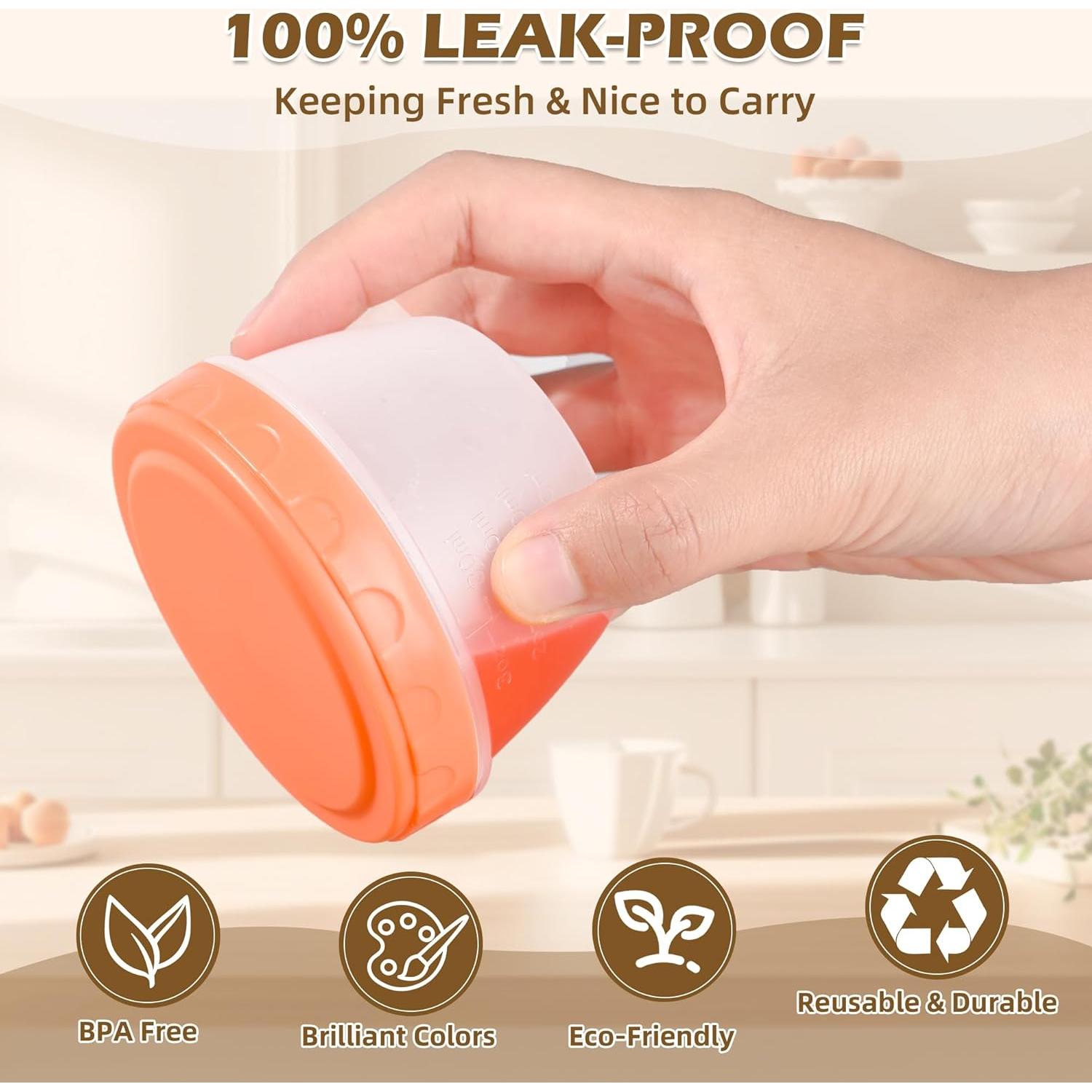 Contenedores de Aderezo para Ensaladas RXRRXR 4oz 6 Piezas