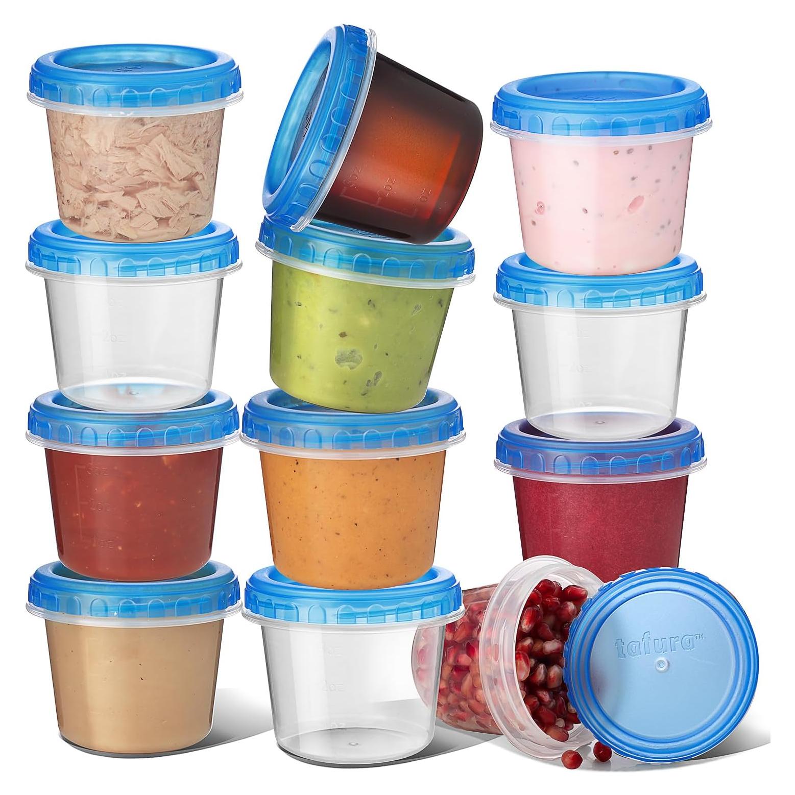 Contenedores Pequeños Tafura 12 Piezas 118ml con Tapas