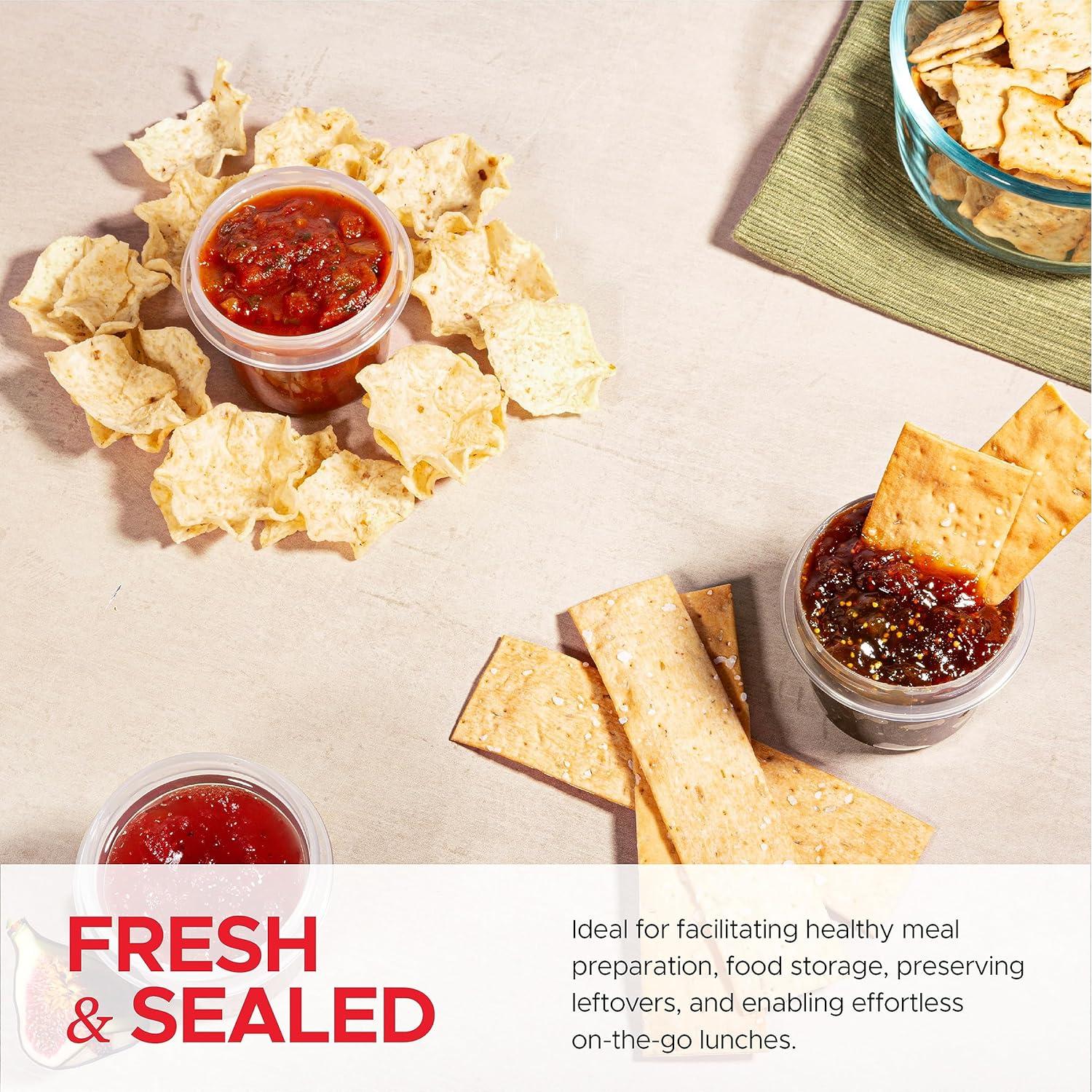 Contenedores Pequeños Tafura 12 Piezas 118ml con Tapas