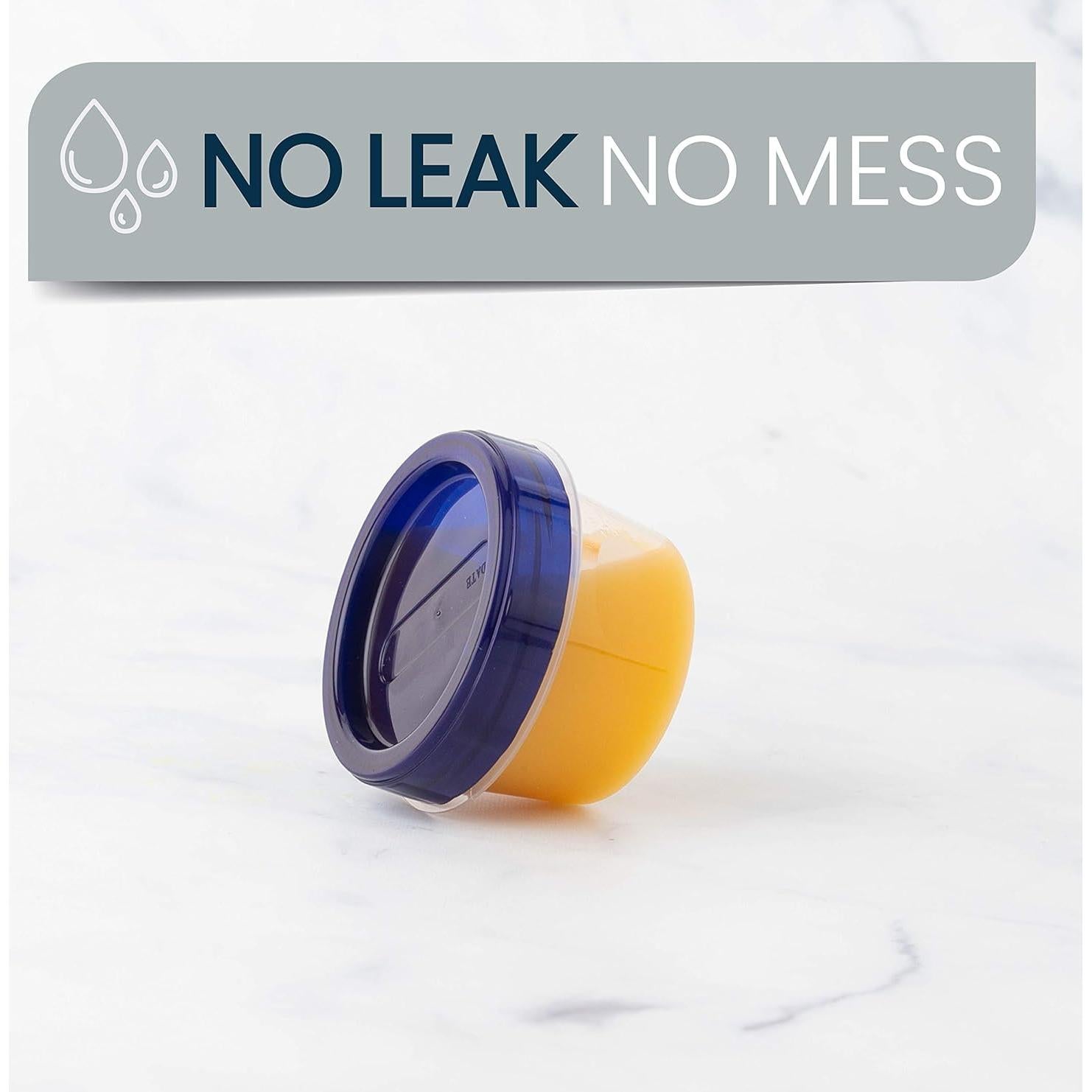 Contenedores Deli Plasticpro 113ml con Tapa Azul - 6 Piezas