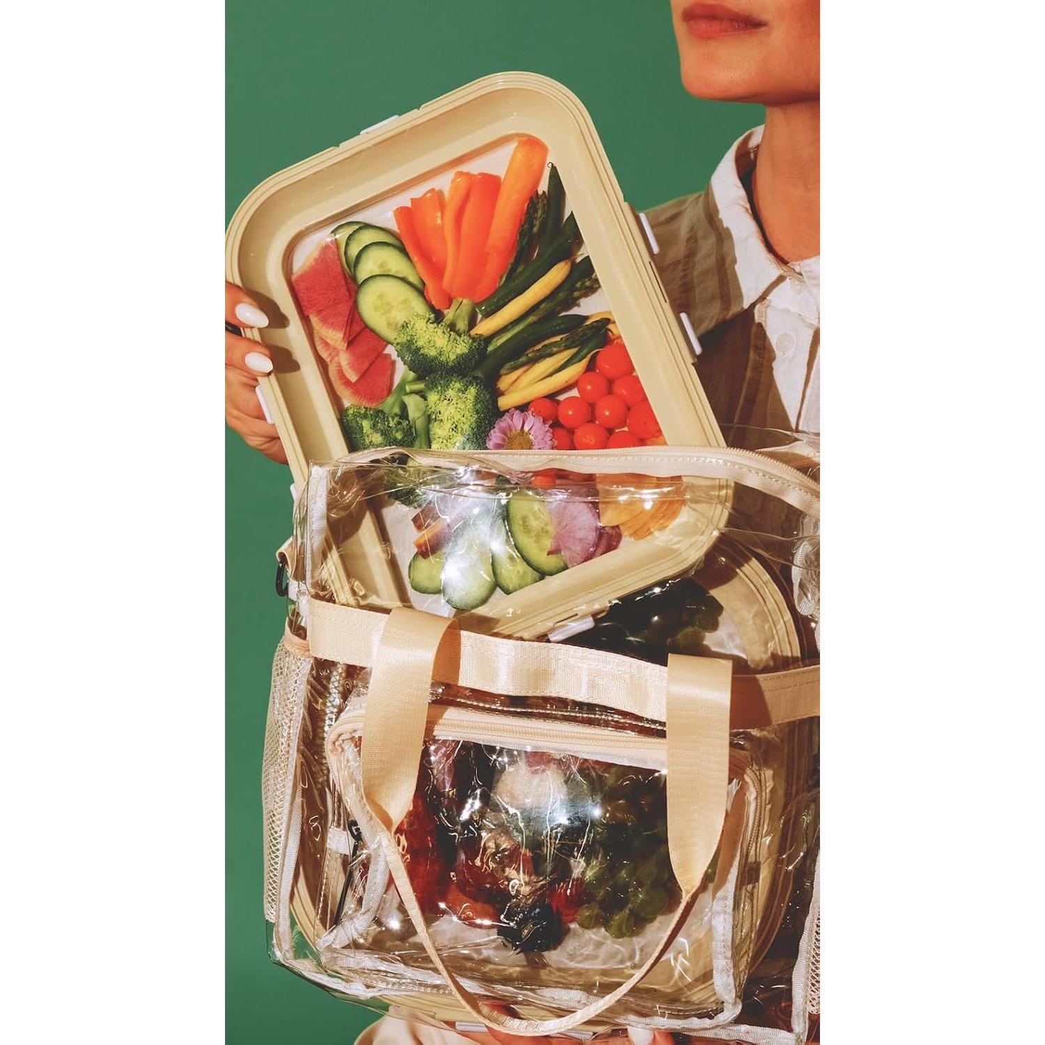 Bandeja de Snack Crudités Rectangular 2 Piezas 3L Blanco Crema