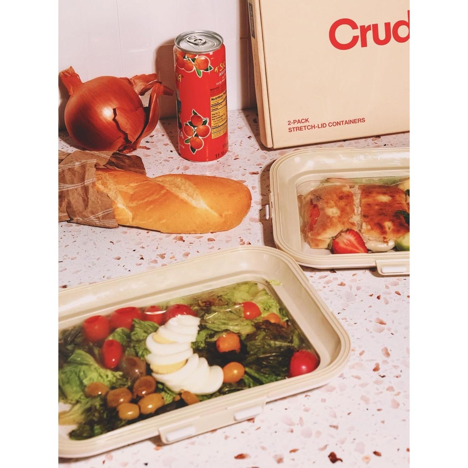 Bandeja de Snack Crudités Rectangular 2 Piezas 3L Blanco Crema