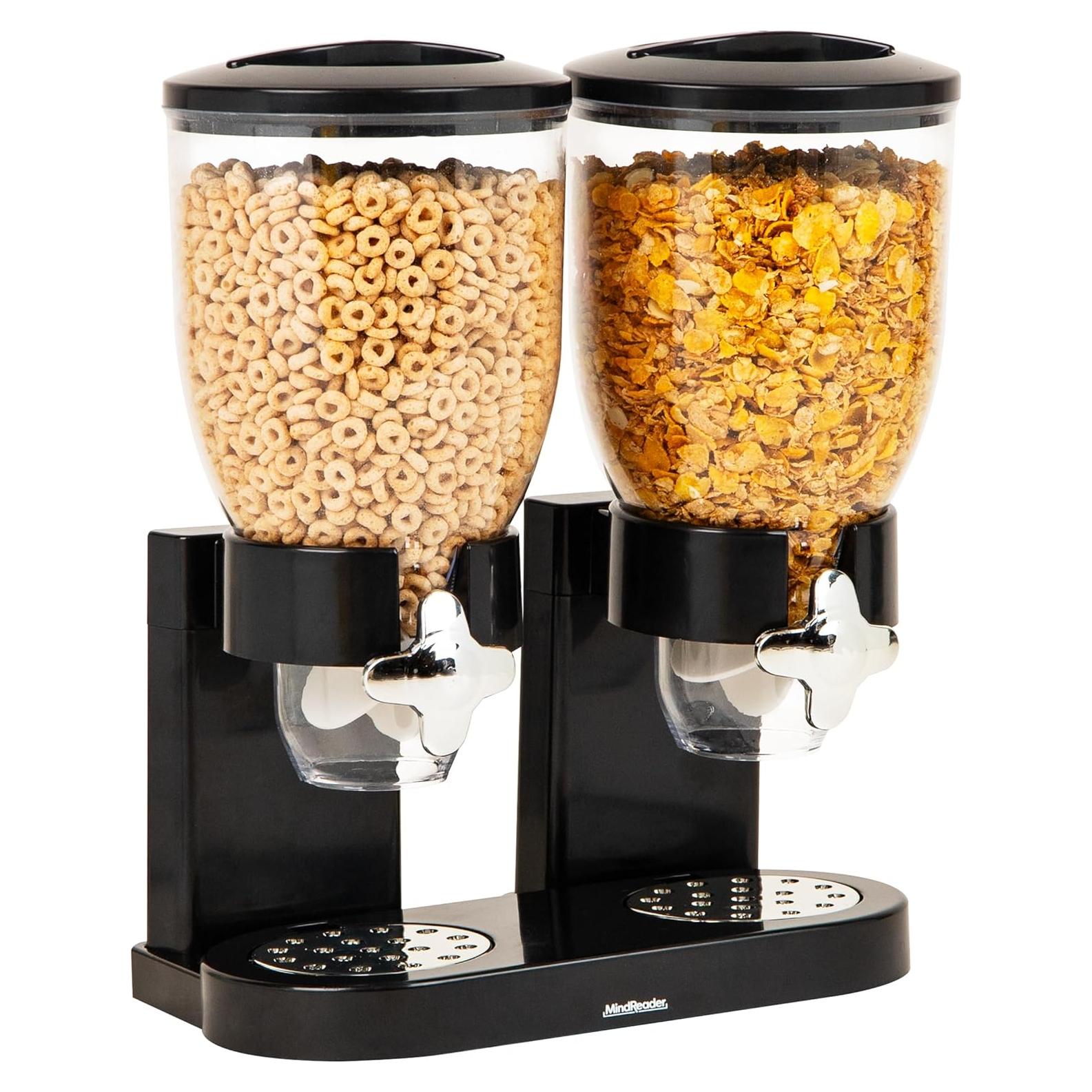 Dispensador de Cereal Doble Mind Reader 2x3.5L Hermético Negro