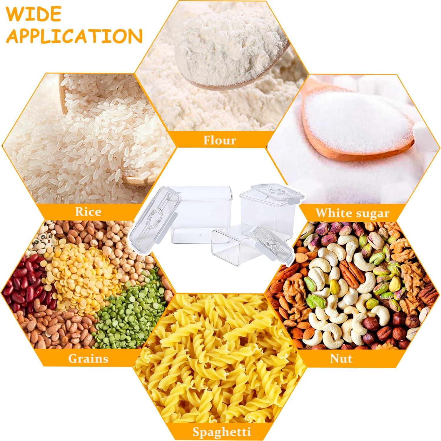 Juego de 3 Contenedores de Cereal Herméticos 1.4L a 5.2L
