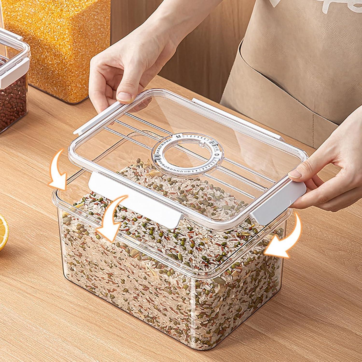 Juego de 3 Contenedores de Cereal Herméticos 1.4L a 5.2L