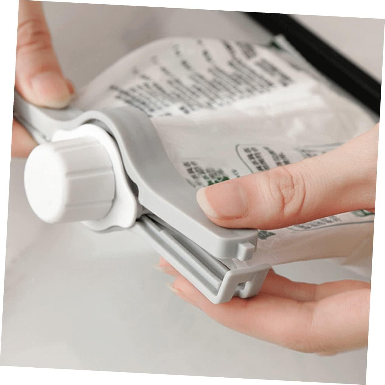 4 Clips de Sellado de Comida con Pico para Verter - PP Blanco