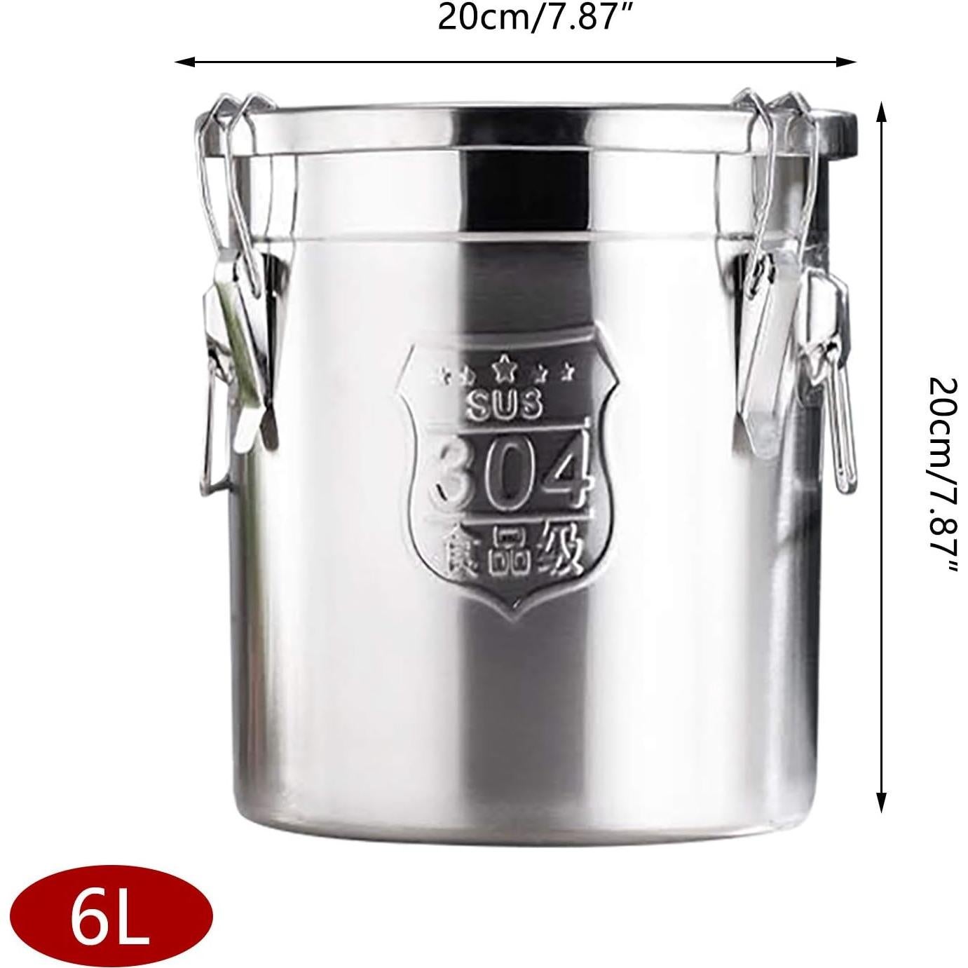 Contenedor Hermético de Acero Inoxidable 6L LOYALHEARTDY