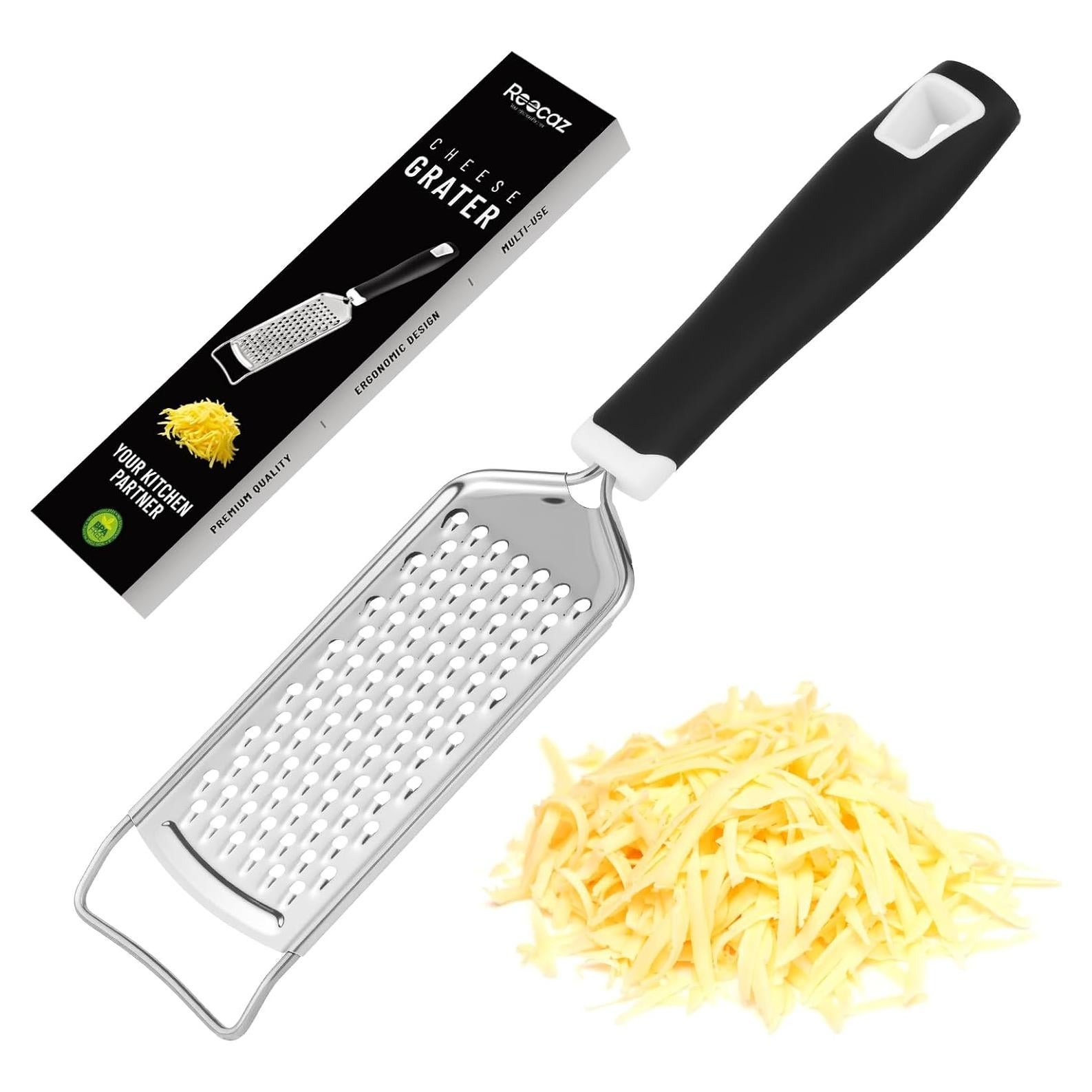 Rallador de Queso de Mano Reecaz - Acero Inoxidable, Antideslizante