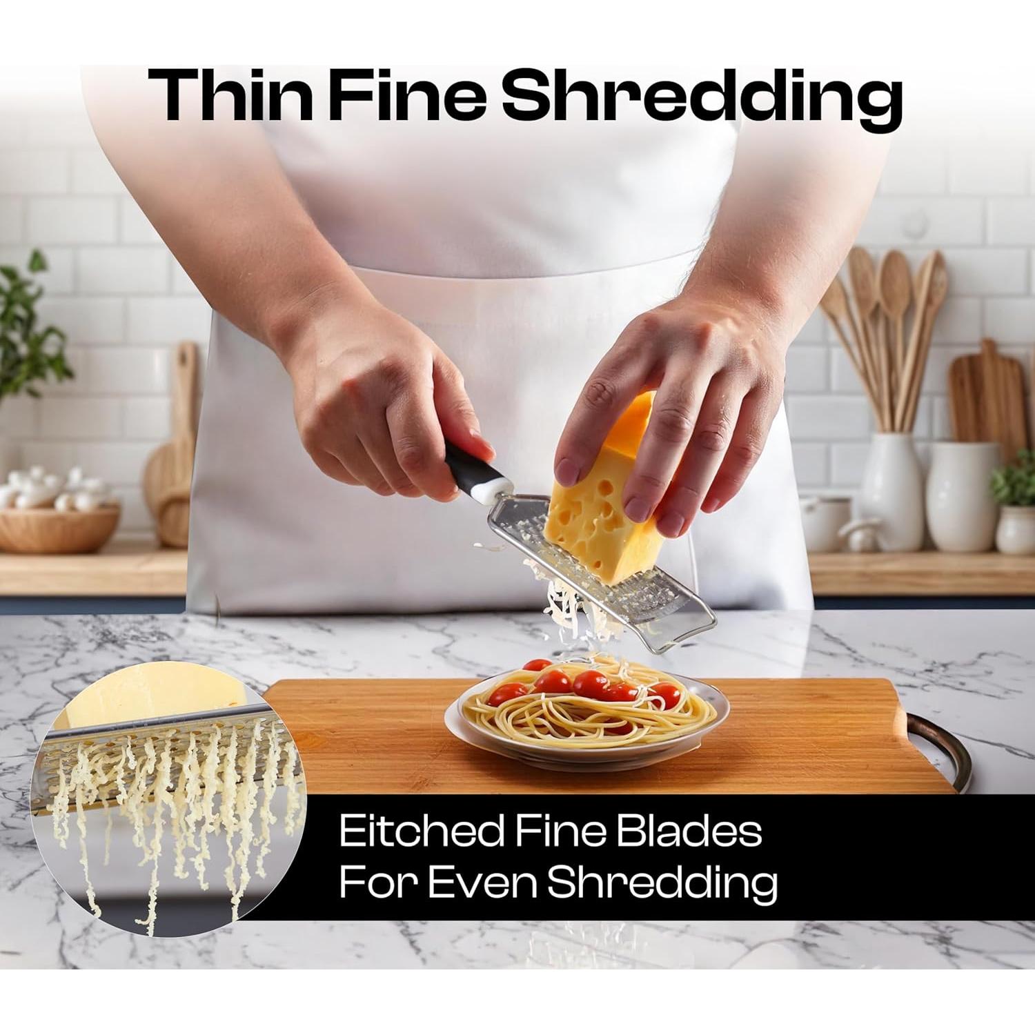 Rallador de Queso de Mano Reecaz - Acero Inoxidable, Antideslizante