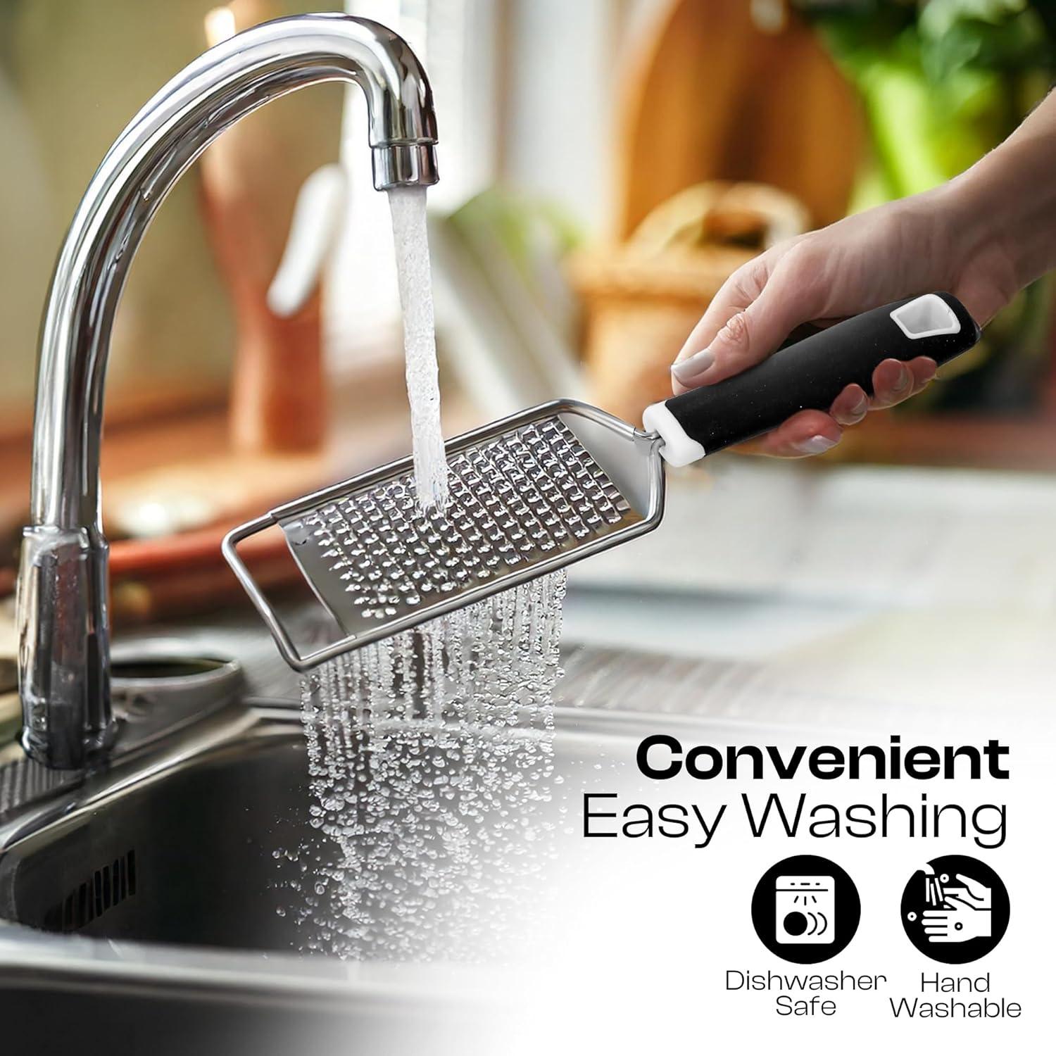 Rallador de Queso de Mano Reecaz - Acero Inoxidable, Antideslizante