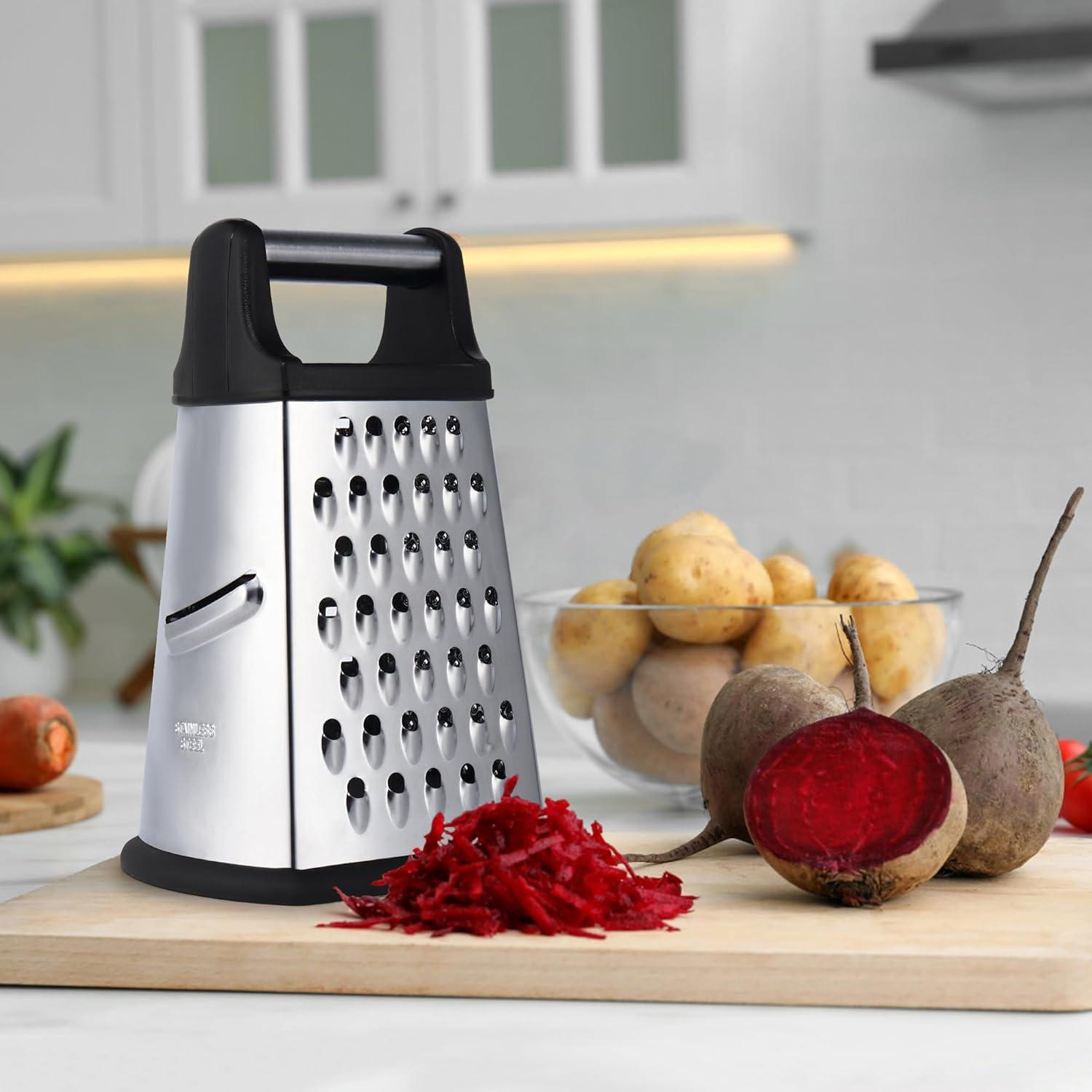 Rallador de Queso Profesional Kaishun Acero Inoxidable 4 Lados