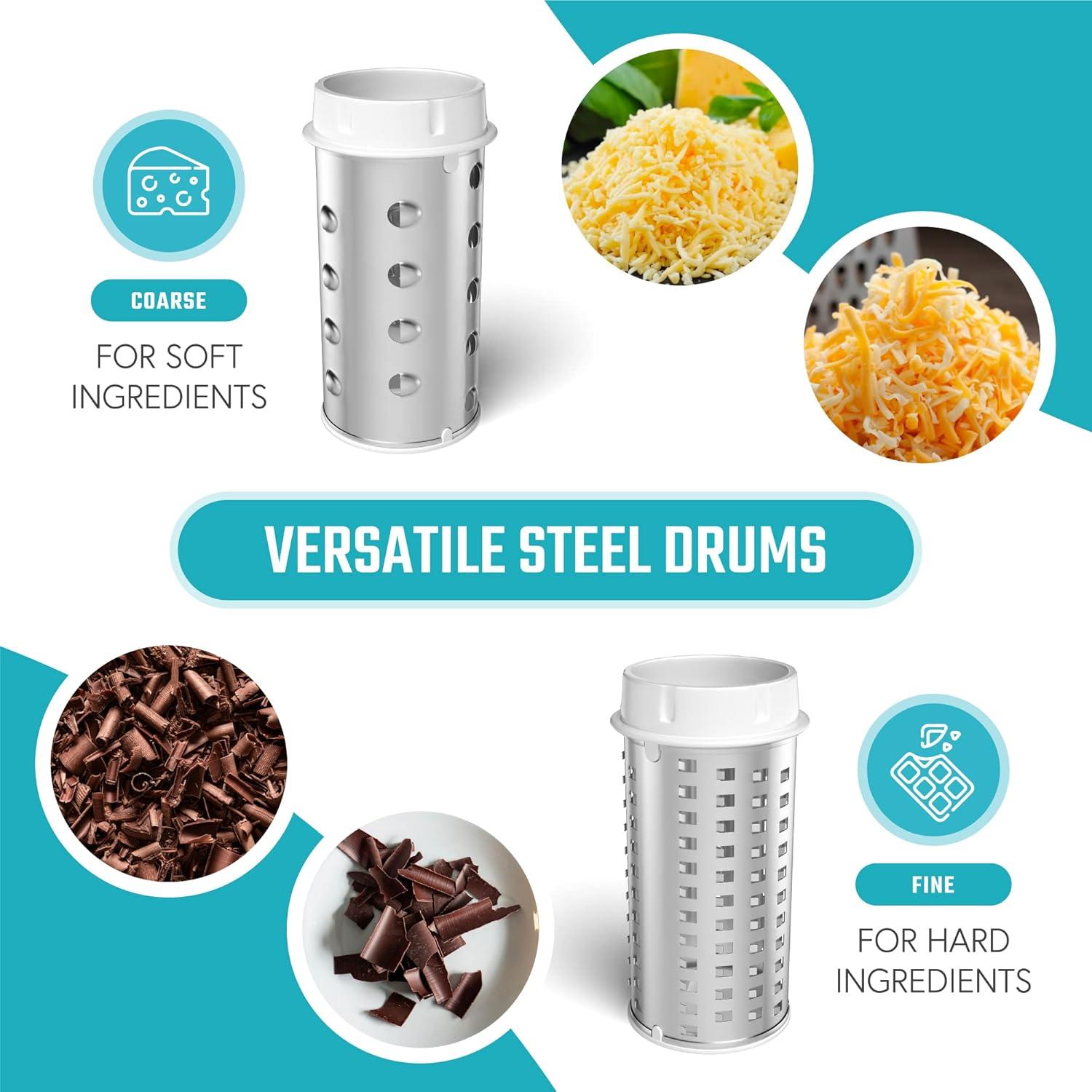 Rallador de Queso Vivaant con Manivela y 2 Cuchillas Inoxidable