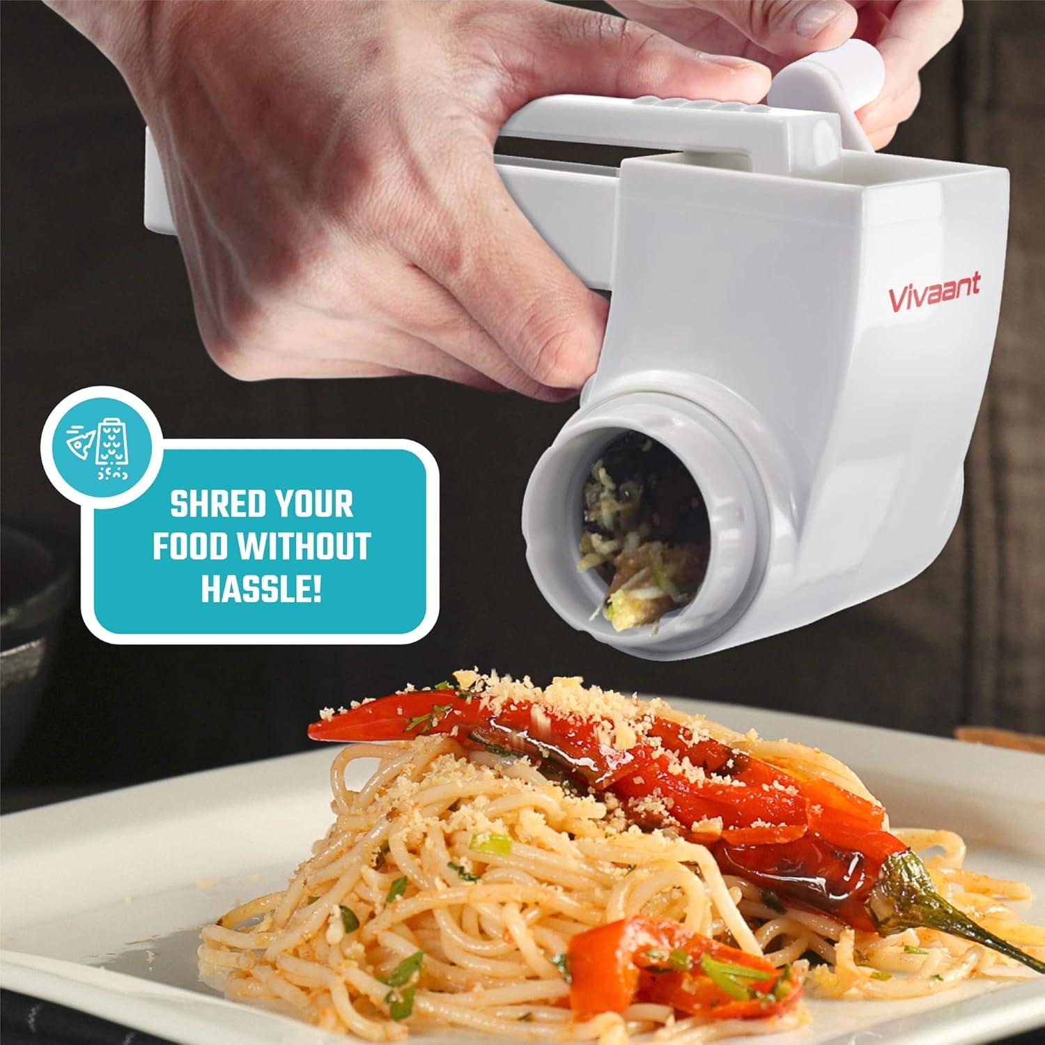 Rallador de Queso Vivaant con Manivela y 2 Cuchillas Inoxidable