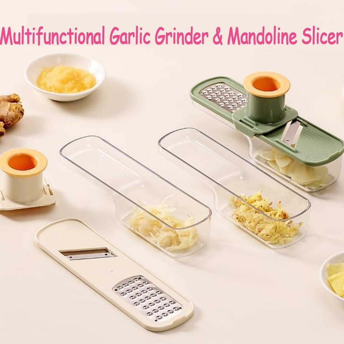 Picador de Ajo Multifuncional Genérico 3 en 1 - Cortador Mandolina