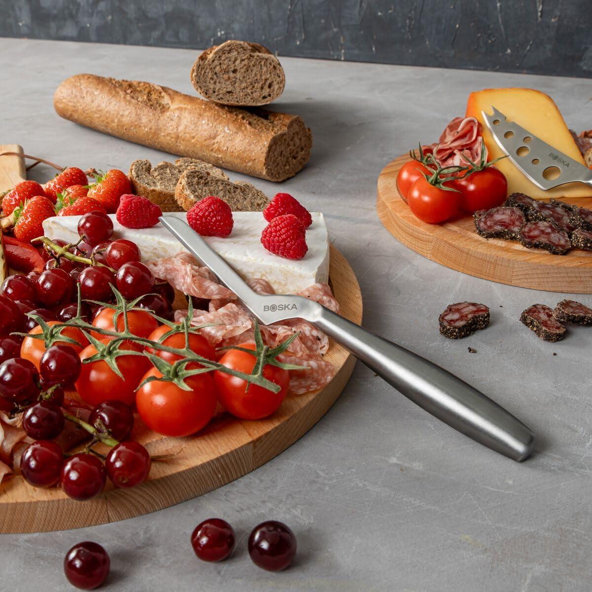 Juego de 3 cuchillos de queso BOSKA - Acero inoxidable - Apto lavavajillas