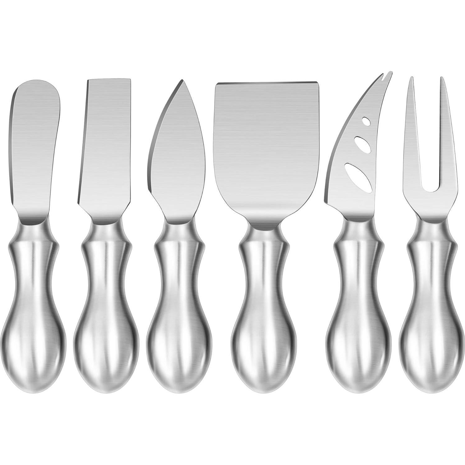 Juego de Cuchillos para Queso WoneNice 6 Piezas Acero Inoxidable