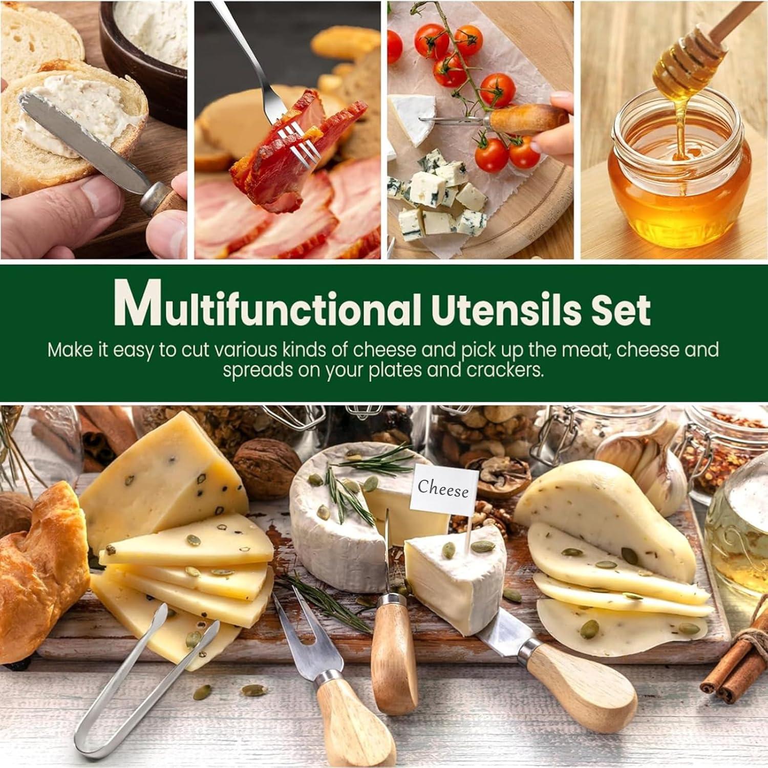 Juego de Accesorios para Charcutería Jutieuo 42 Piezas con Cuchillos