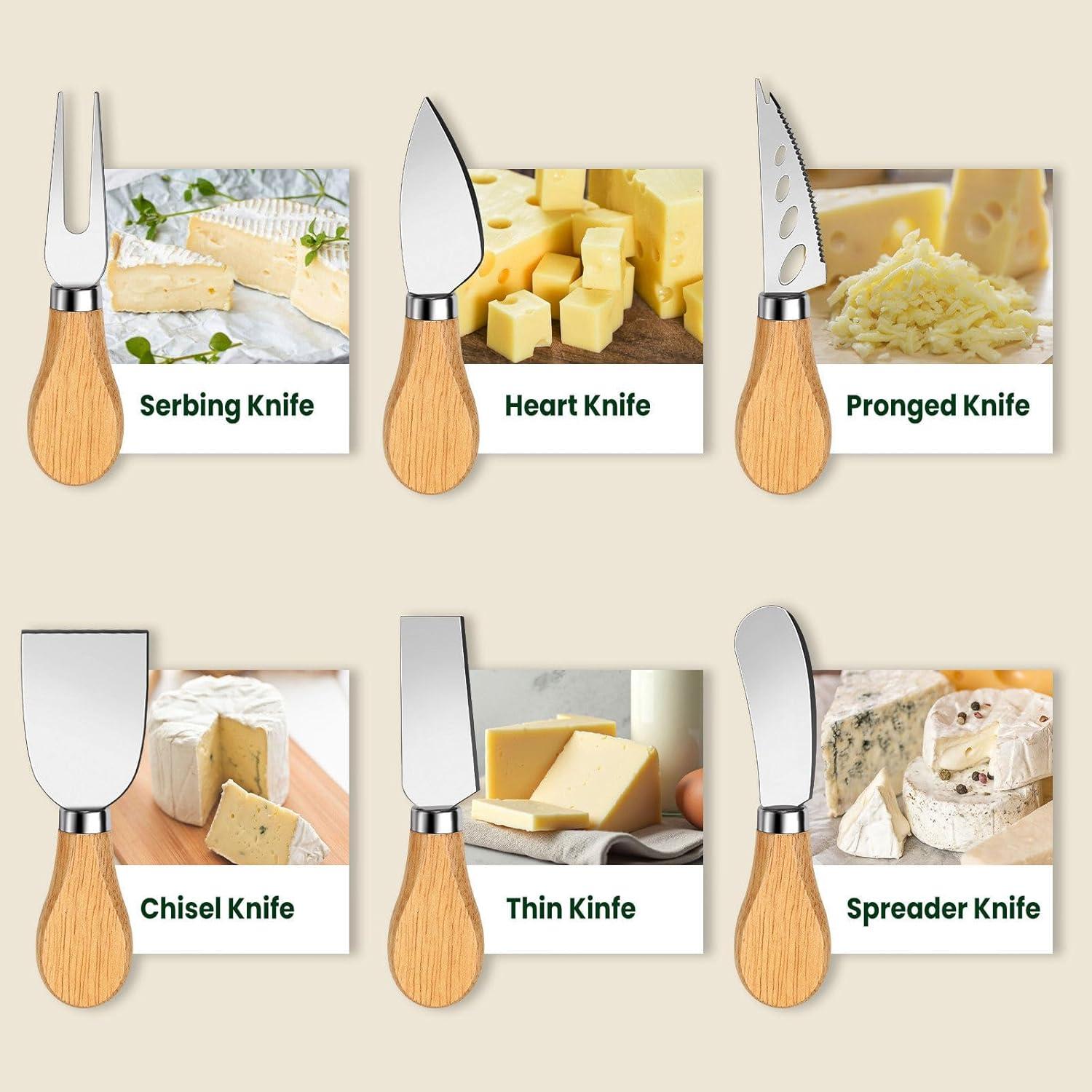 Juego de Accesorios para Charcutería Jutieuo 42 Piezas con Cuchillos