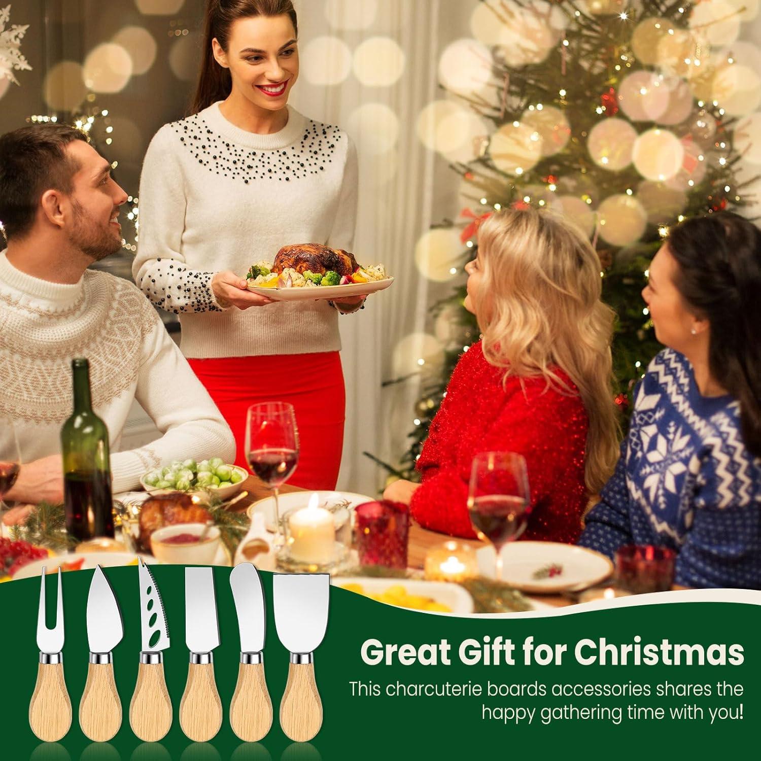 Juego de Accesorios para Charcutería Jutieuo 42 Piezas con Cuchillos