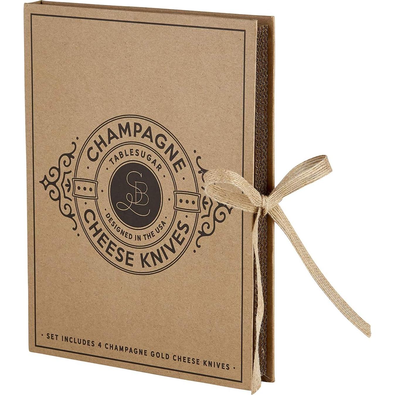 Juego de cuchillos para queso Santa Barbara - 4 piezas dorado