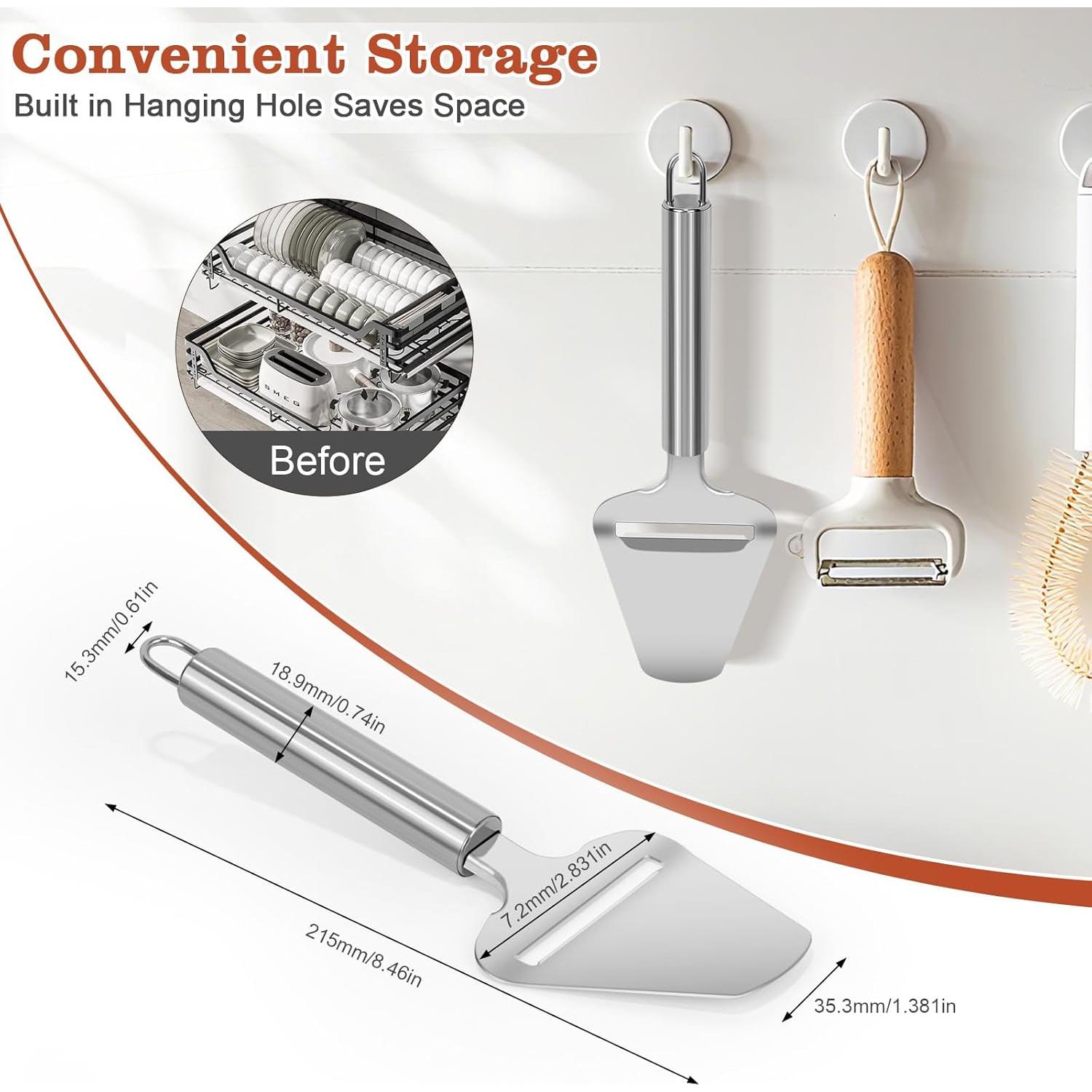 Cortador de Queso EAMIFARU de Acero Inoxidable 21.5 cm