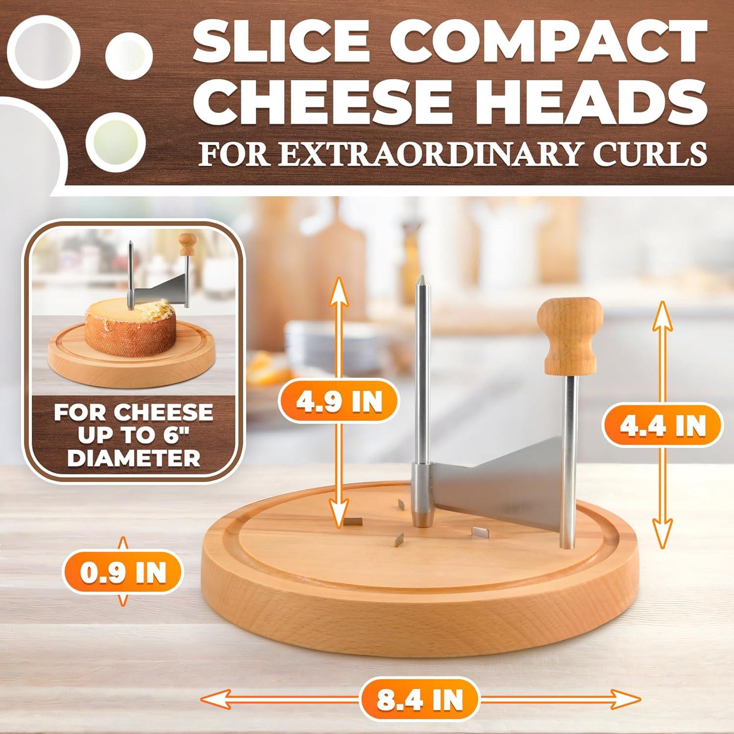 Rallador de Queso Girolle V TOWER de Acero Inoxidable y Madera