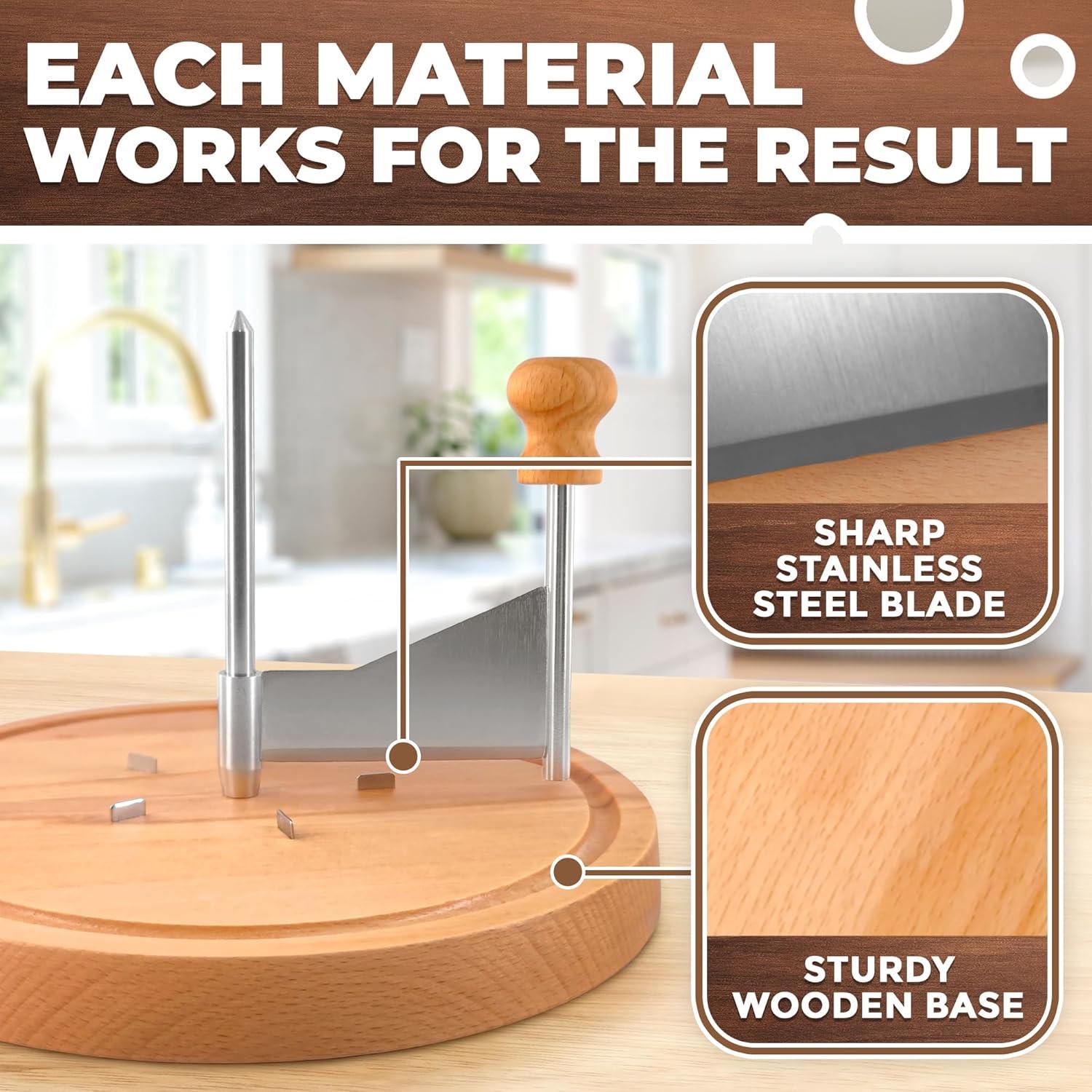 Rallador de Queso Girolle V TOWER de Acero Inoxidable y Madera