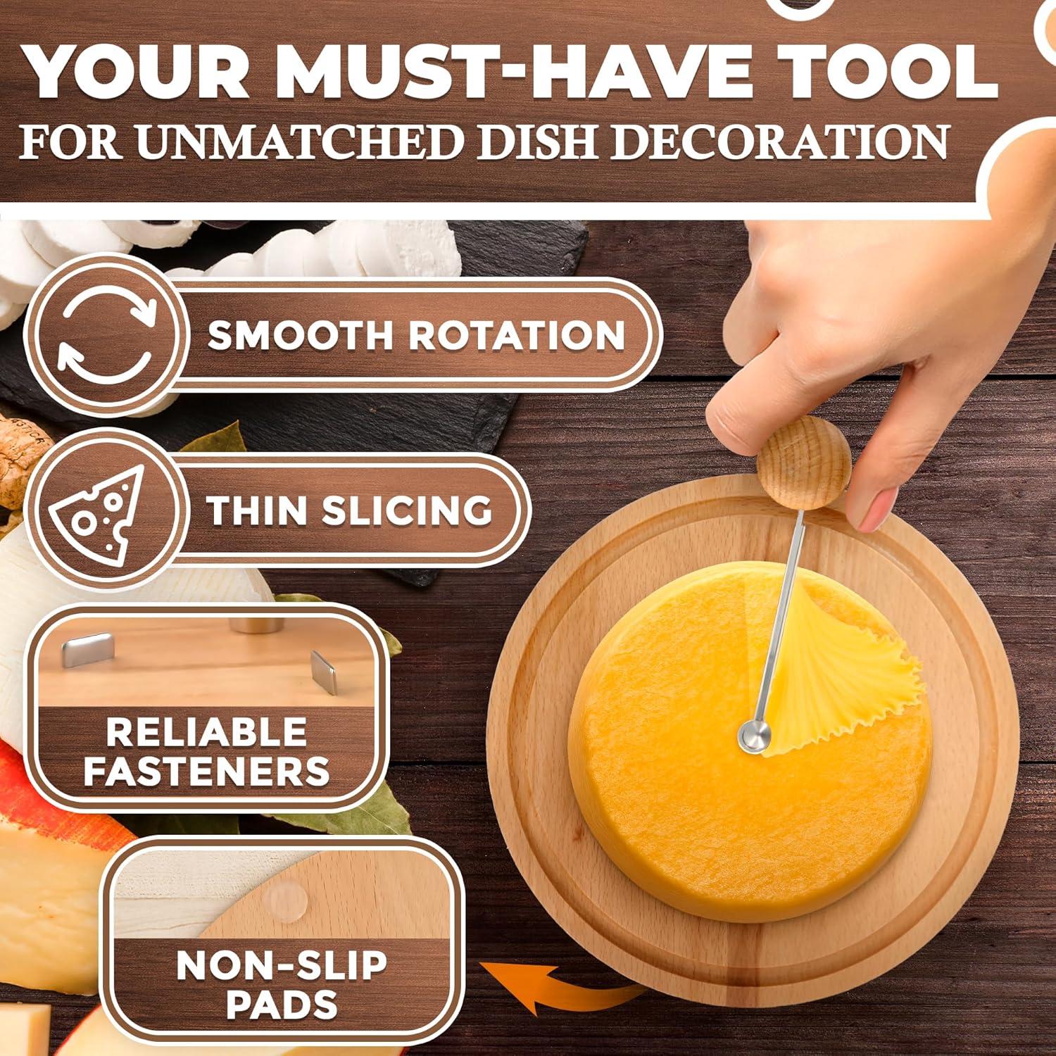 Rallador de Queso Girolle V TOWER de Acero Inoxidable y Madera