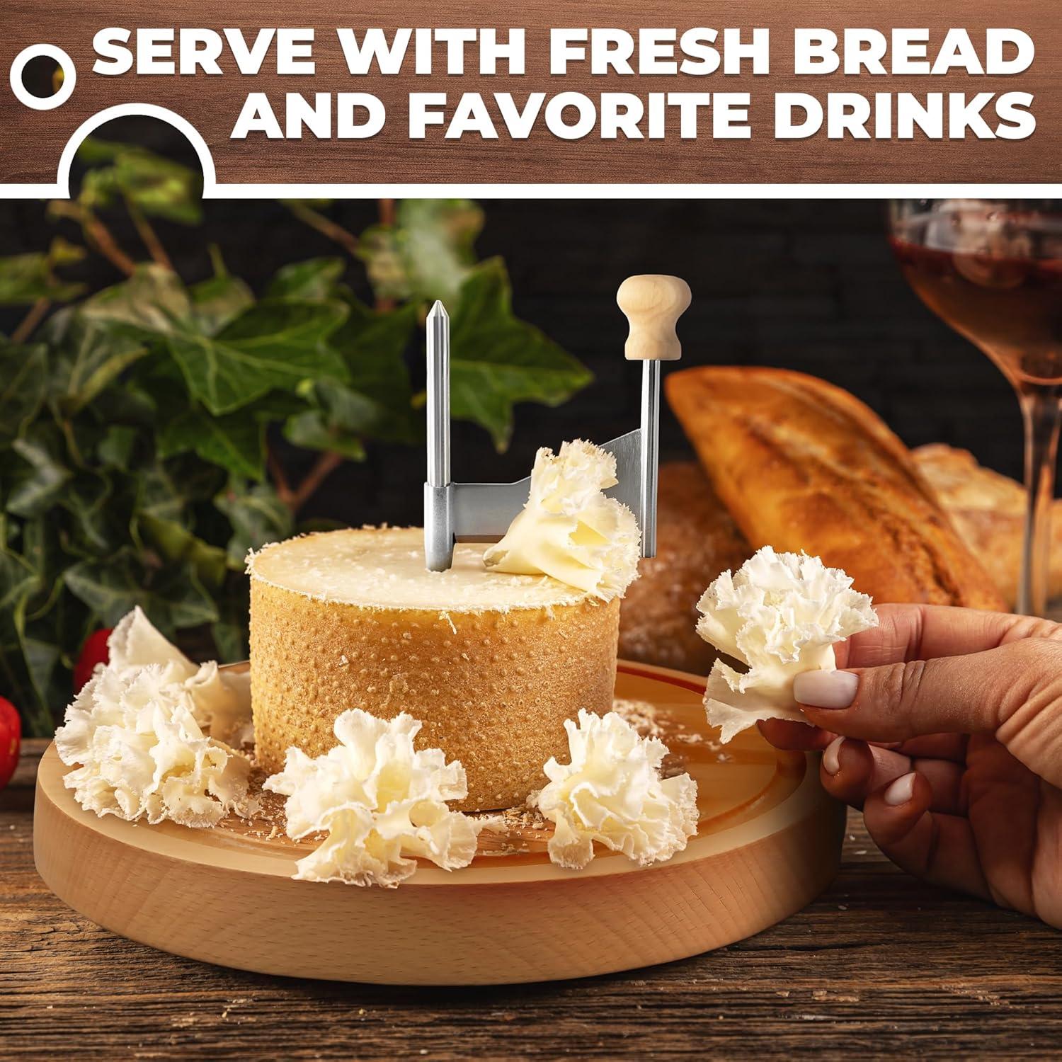 Rallador de Queso Girolle V TOWER de Acero Inoxidable y Madera