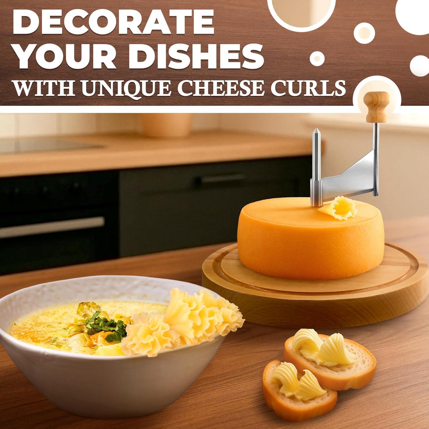 Rallador de Queso Girolle V TOWER de Acero Inoxidable y Madera