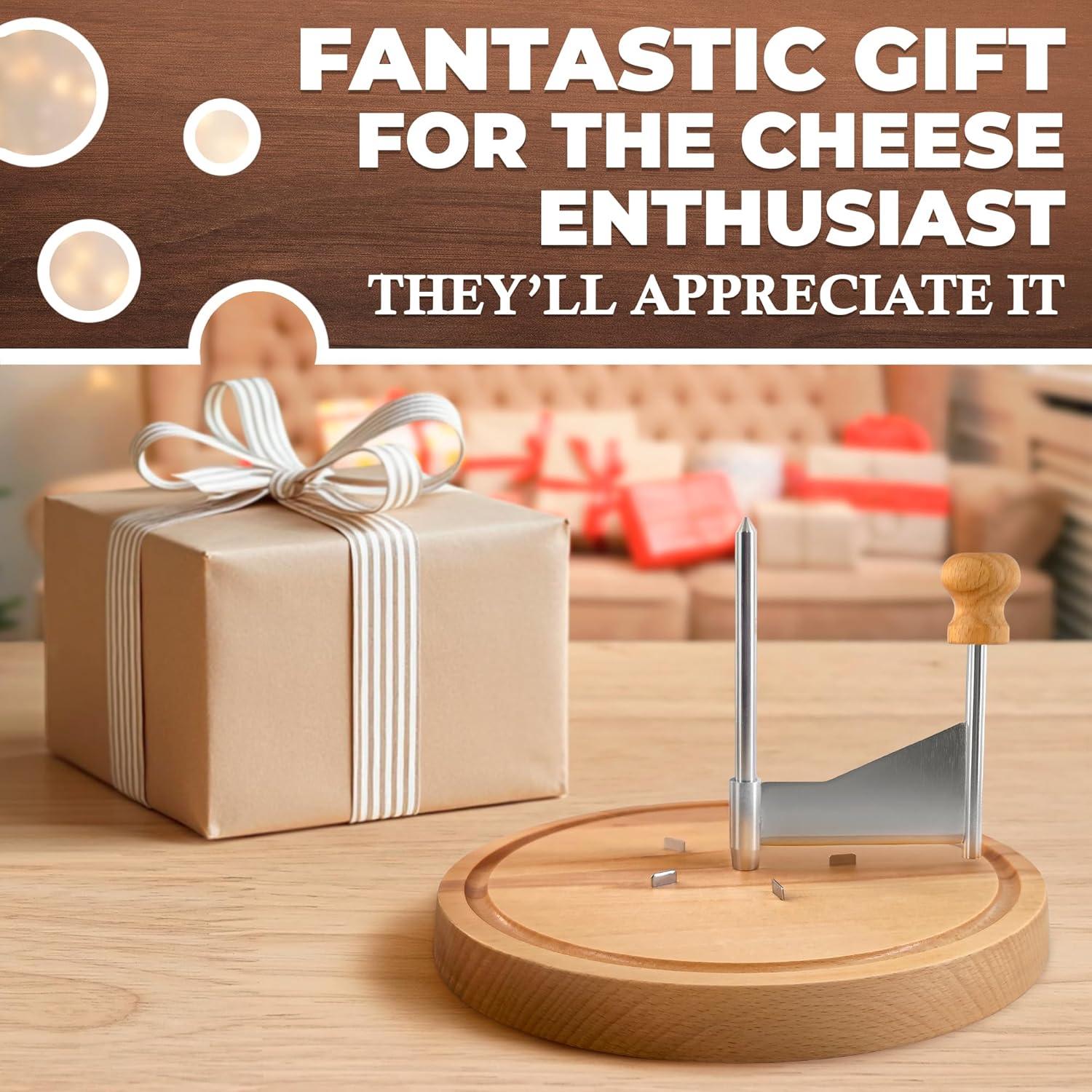Rallador de Queso Girolle V TOWER de Acero Inoxidable y Madera