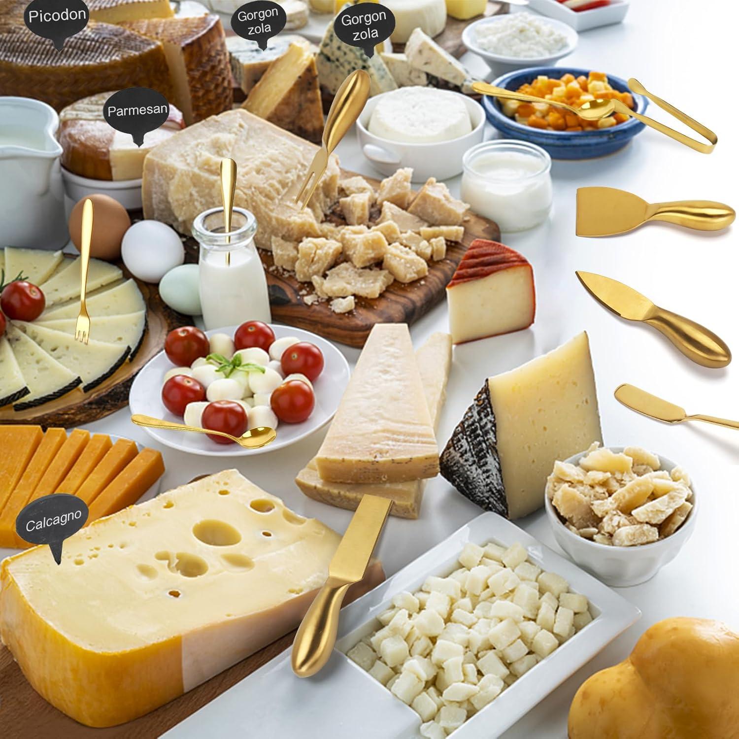 Juego de 18 Accesorios para Charcutería YECERCAN Dorado
