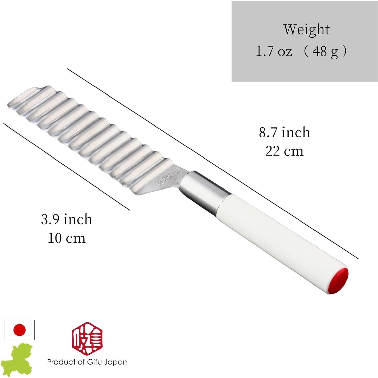 Cuchillo de Queso Seki Japón 10 cm Acero Inoxidable Ondulado