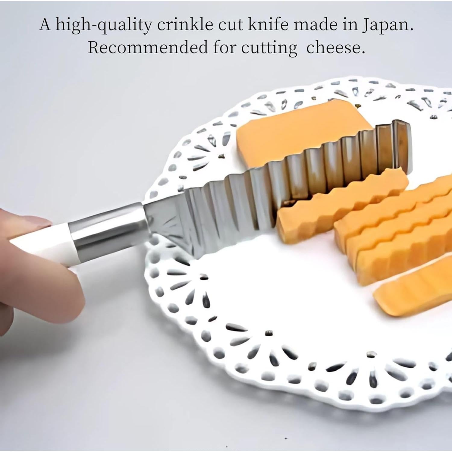 Cuchillo de Queso Seki Japón 10 cm Acero Inoxidable Ondulado