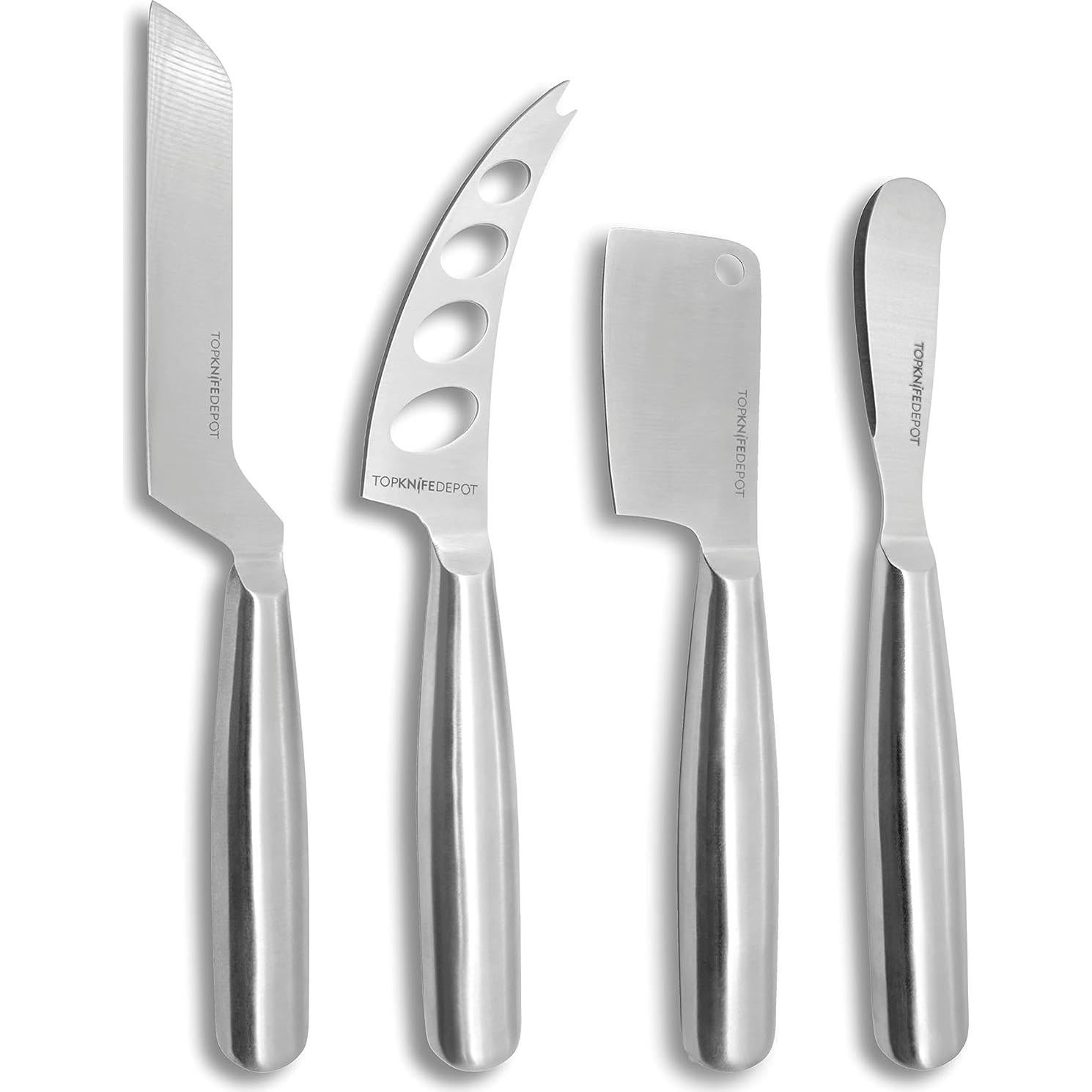Juego de Cuchillos para Queso TopKnife 4 Piezas - Acero Inoxidable
