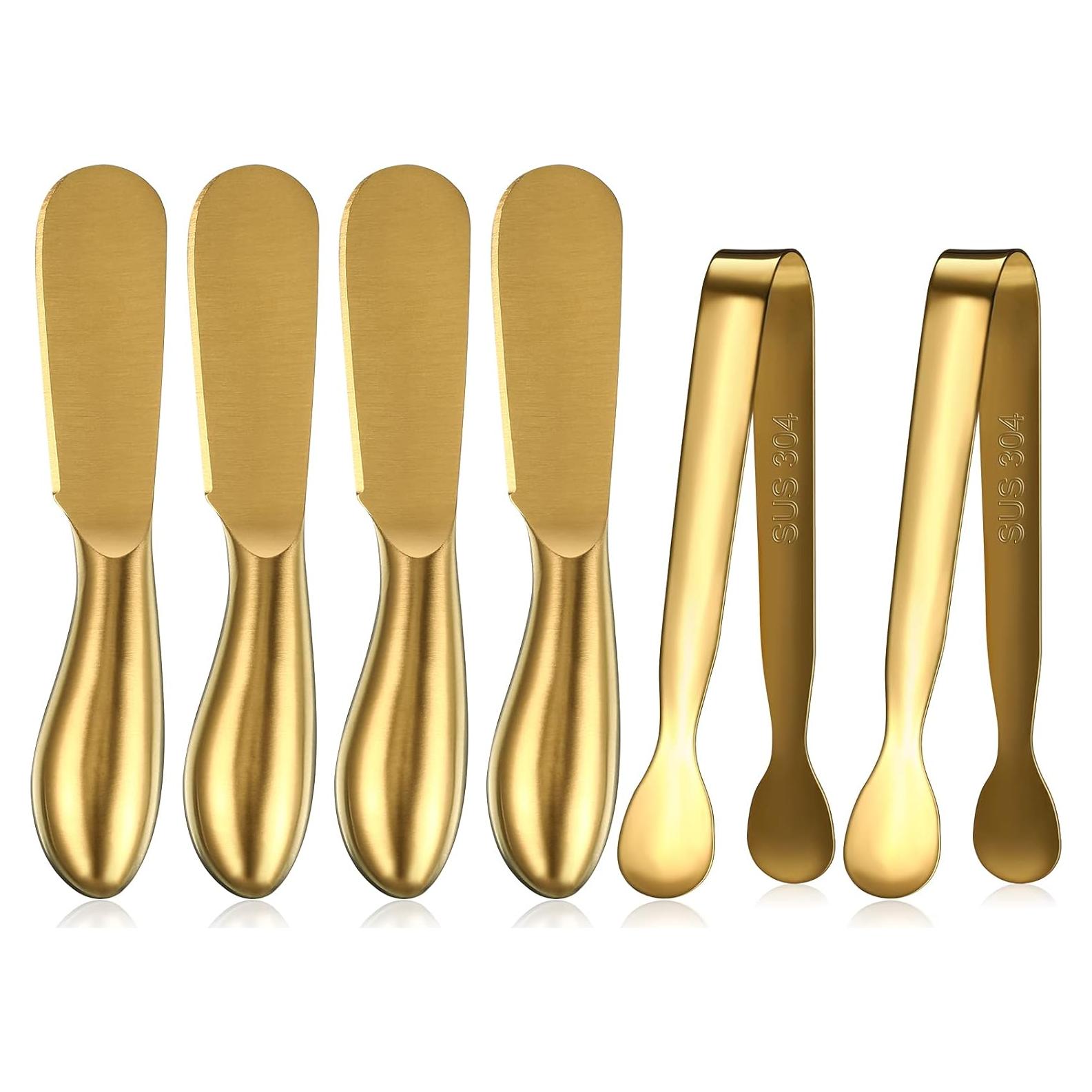 Juego de 6 Cuchillos y Pinzas de Acero Inoxidable Honoson