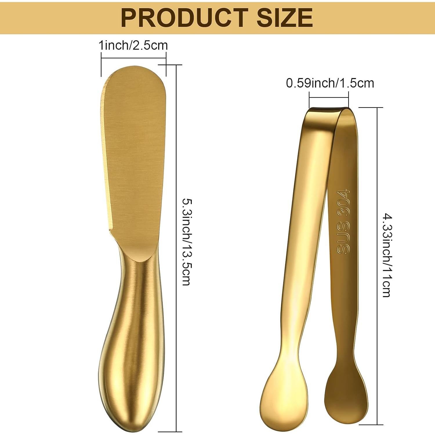 Juego de 6 Cuchillos y Pinzas de Acero Inoxidable Honoson