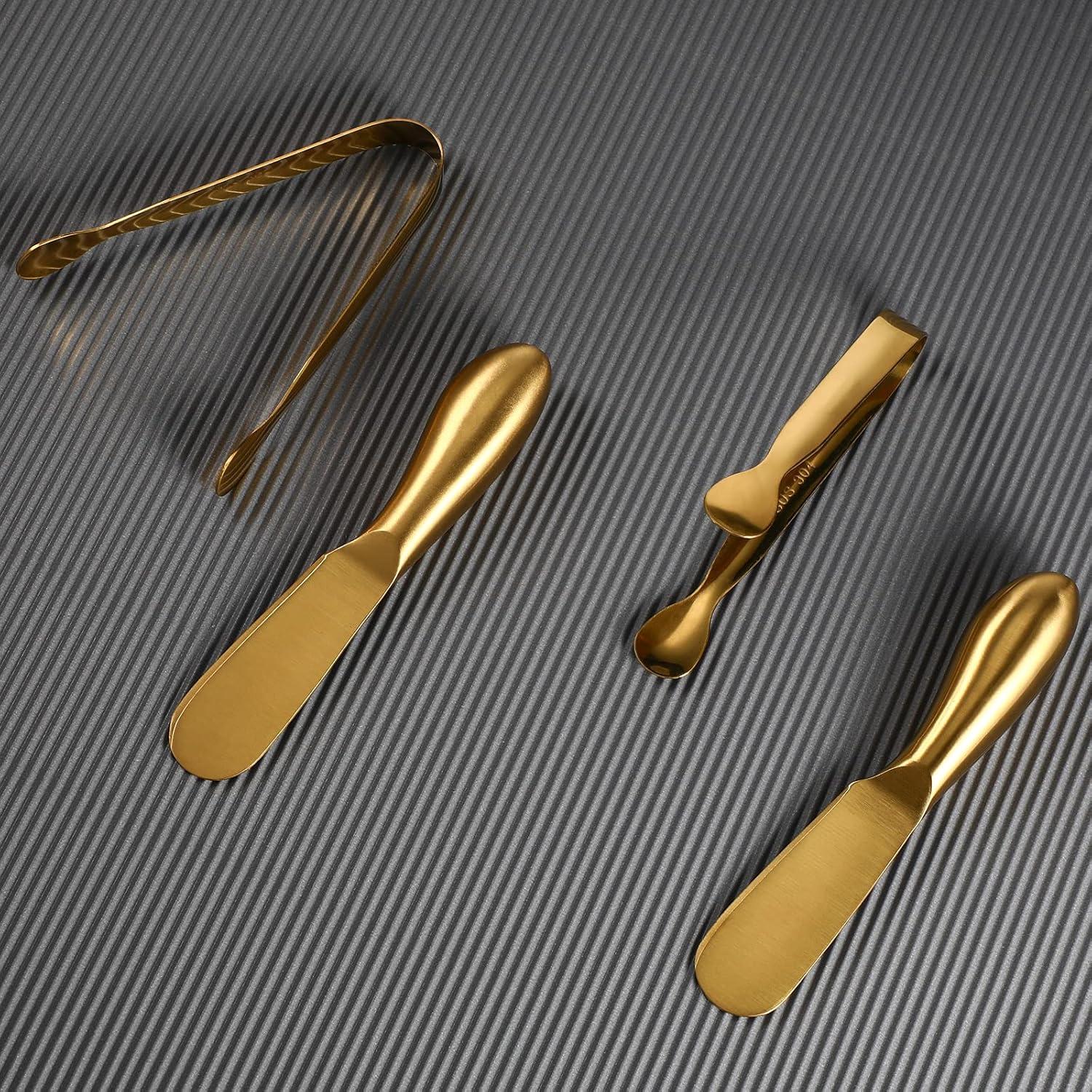 Juego de 6 Cuchillos y Pinzas de Acero Inoxidable Honoson