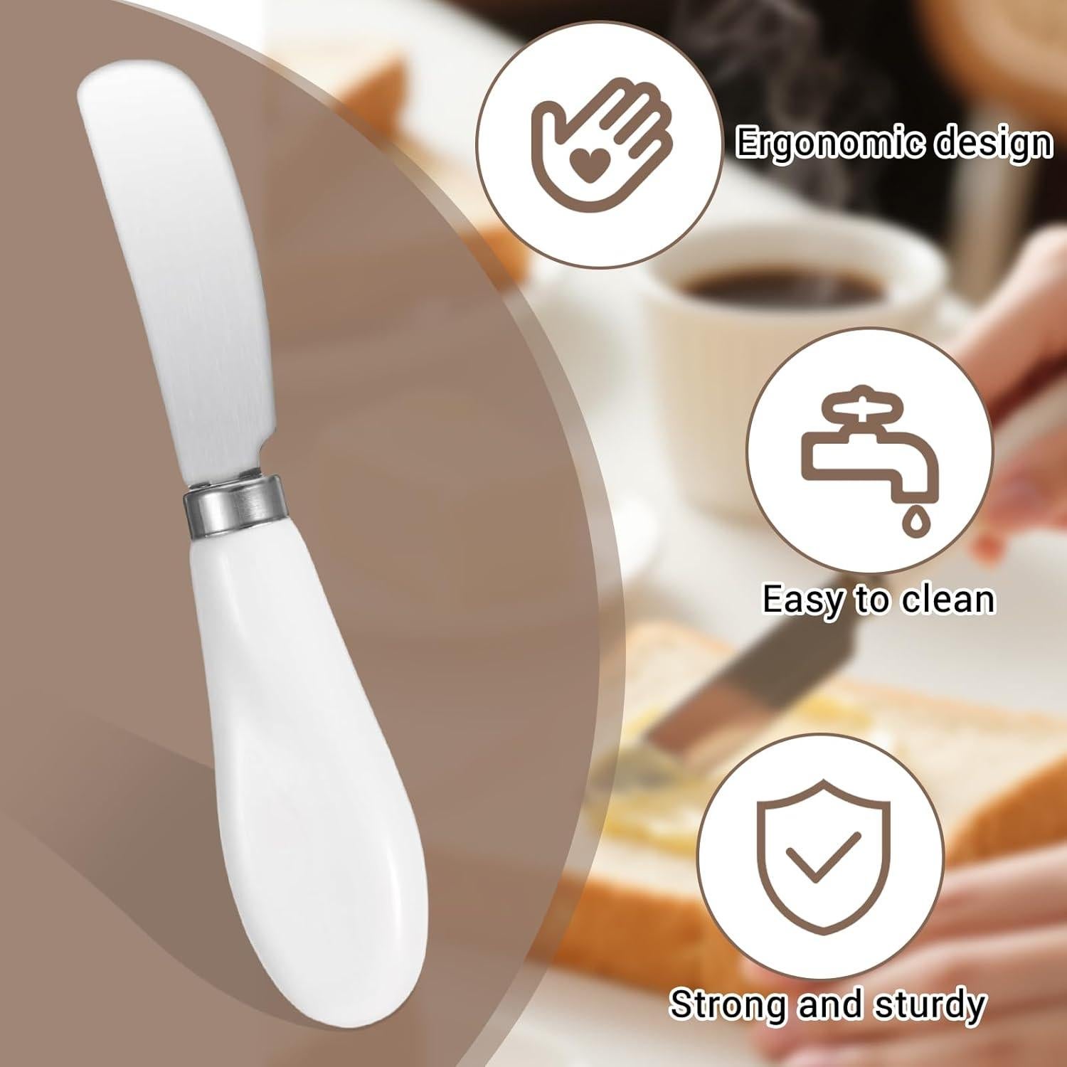 Juego de 3 cuchillos para mantequilla Elantales acero inoxidable