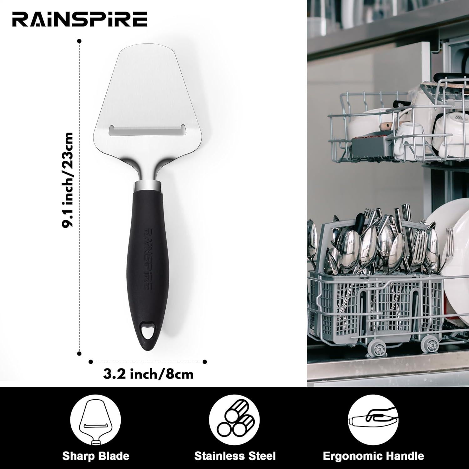 Cortador de Queso Antiadherente Rainspire 23.11 cm Acero Inoxidable