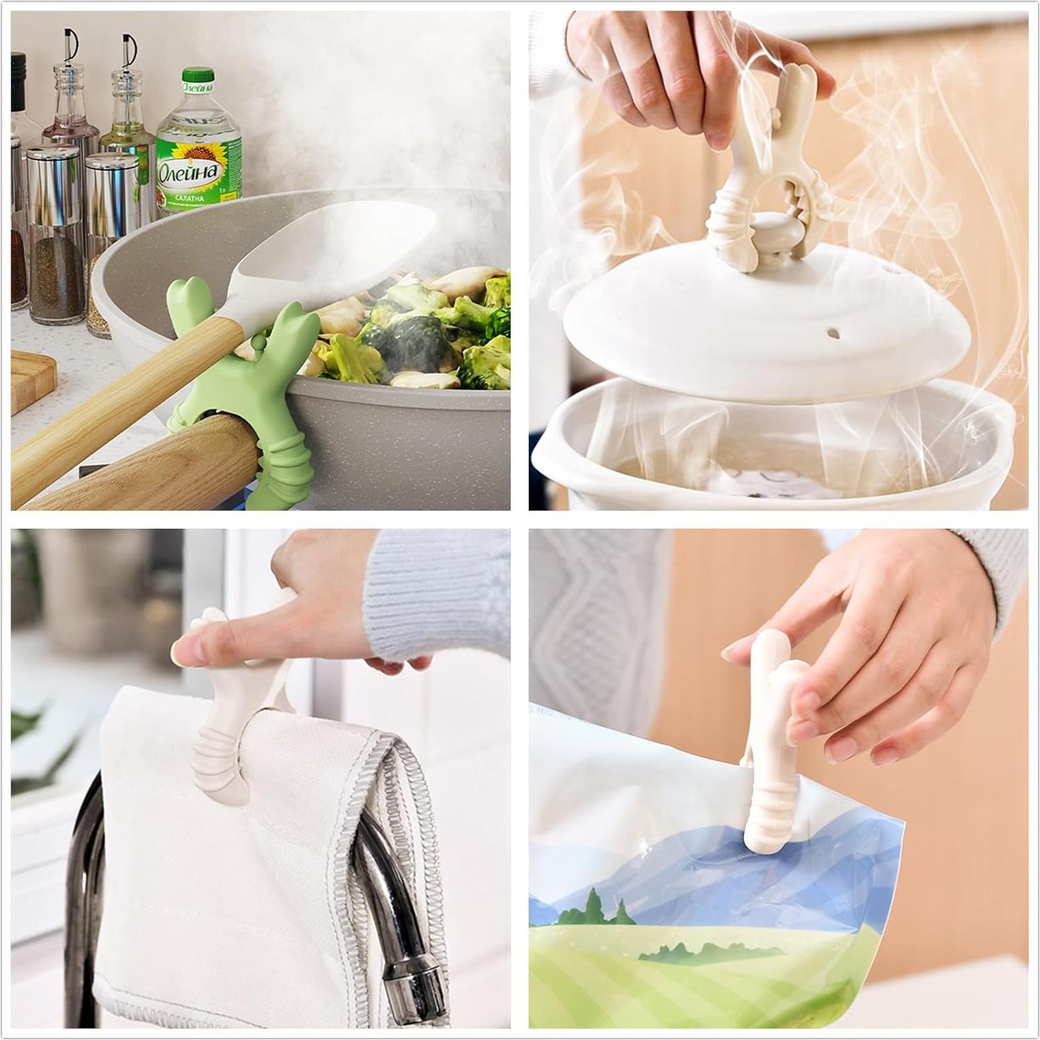 Juego de 4 Soportes de Silicona RHUISHU para Utensilios de Cocina