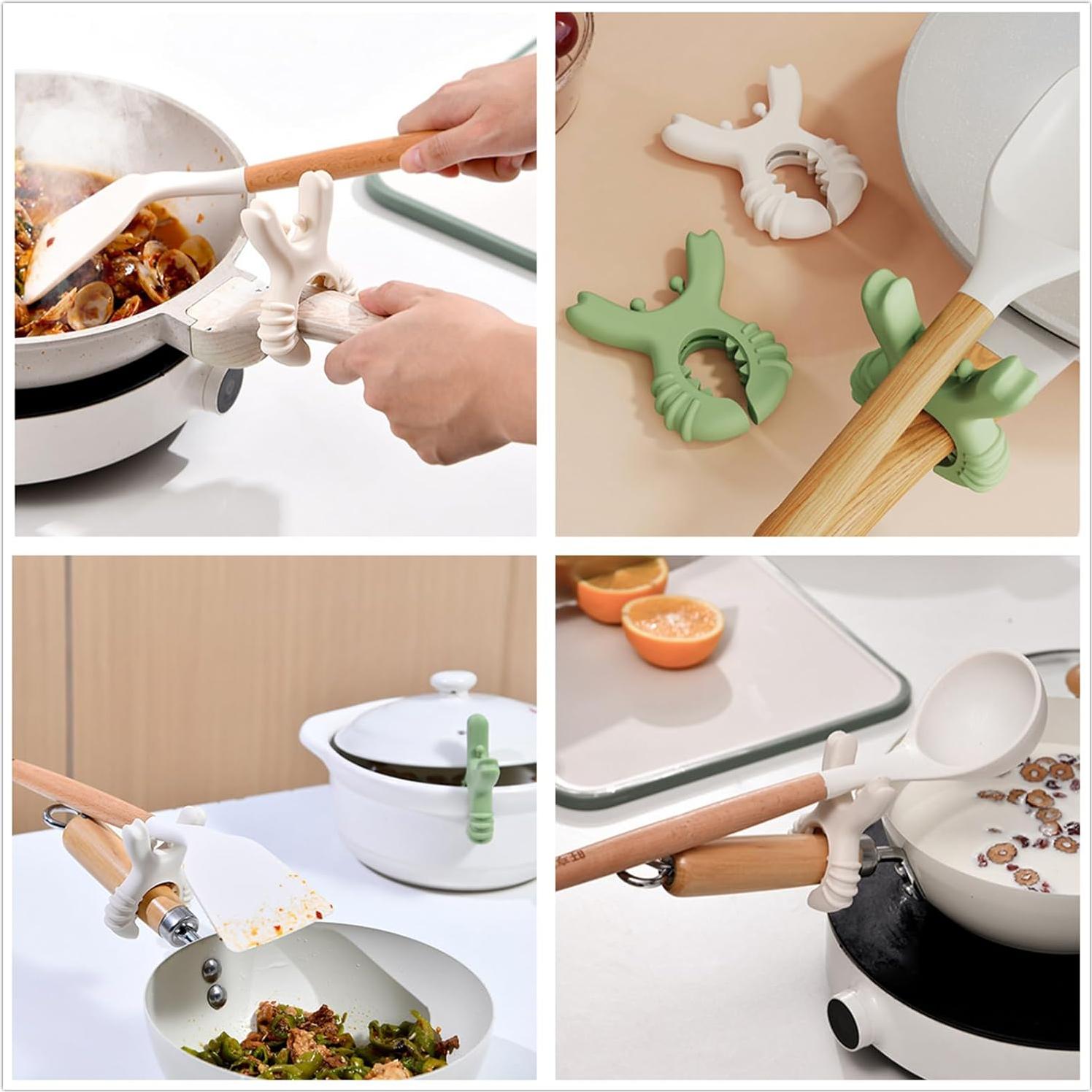 Juego de 4 Soportes de Silicona RHUISHU para Utensilios de Cocina