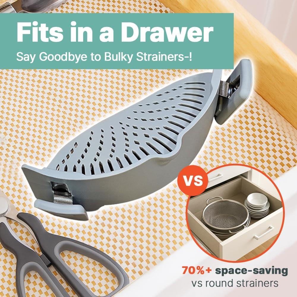 Colador de Silicona Clip-On Recohome 22.5cm Apto Lavavajillas