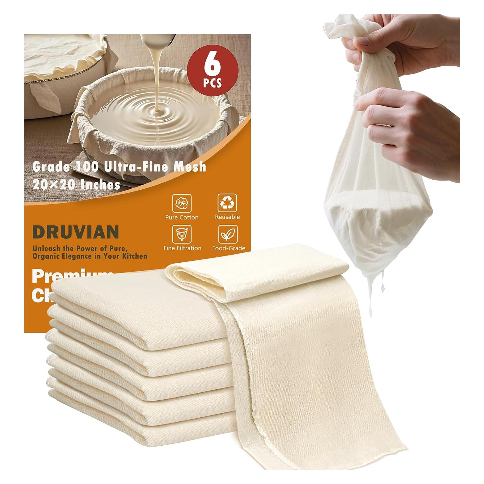 Gasa de Algodón 100 Druvian 50.8x50.8 cm - Paquete de 6